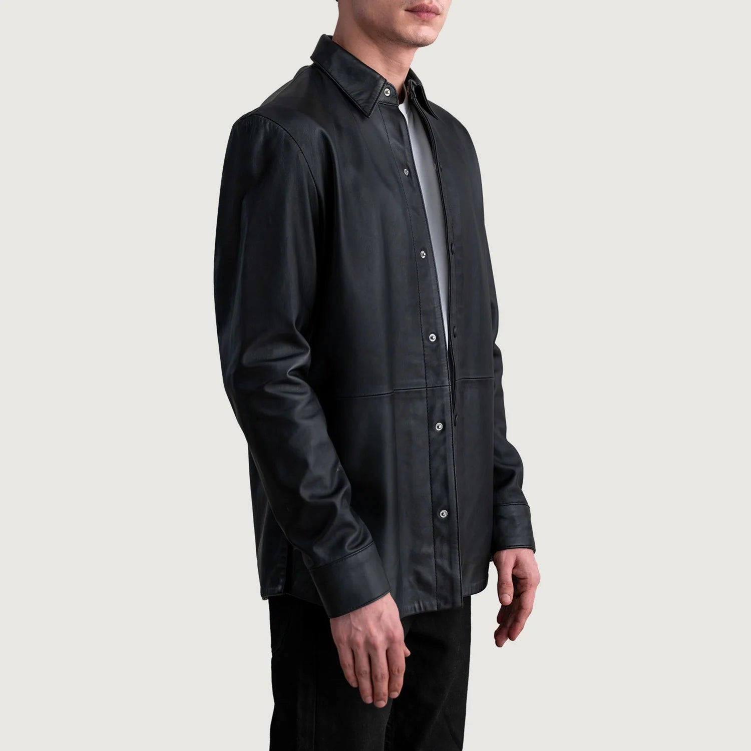 Sowachi Haven Black Leather Shirt