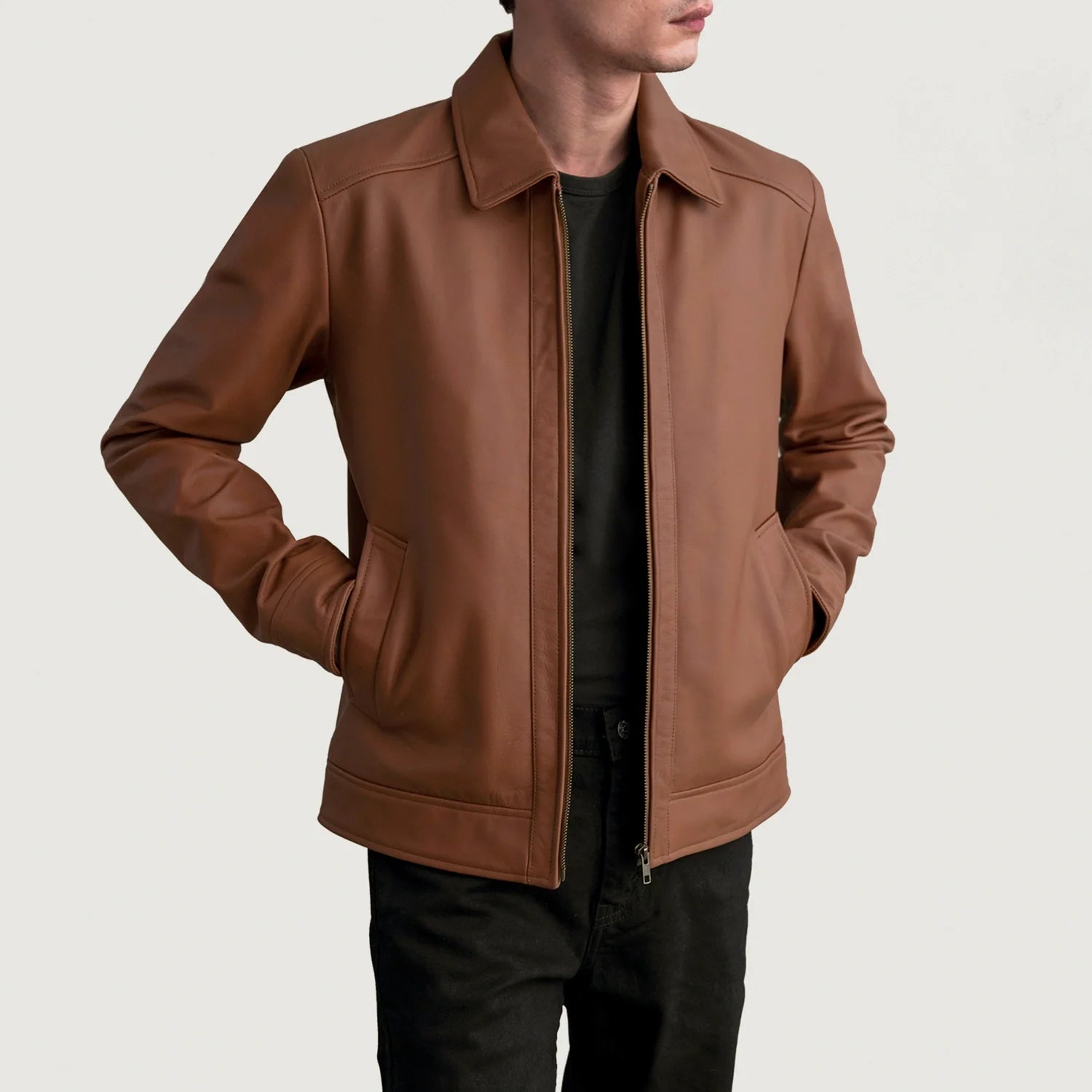 Sowachi Inferno Matte Brown Leather Jacket