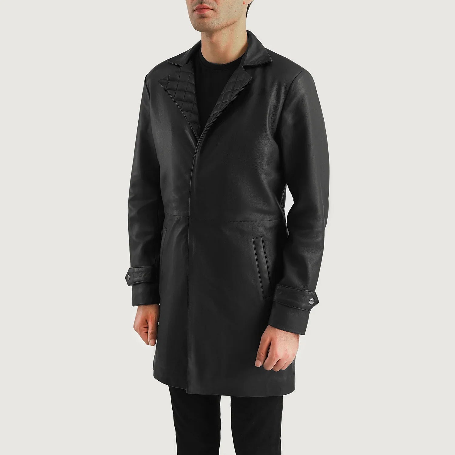 Sowachi Infinity Black Leather Coat