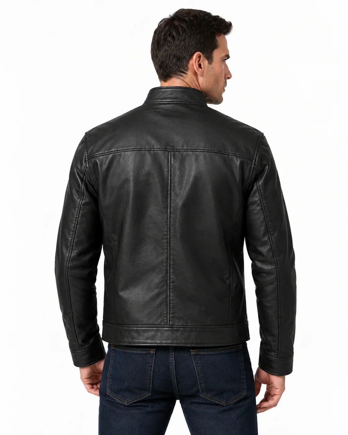 Sowachi Damian - Men's Black Biker Style  Leather  Jacket