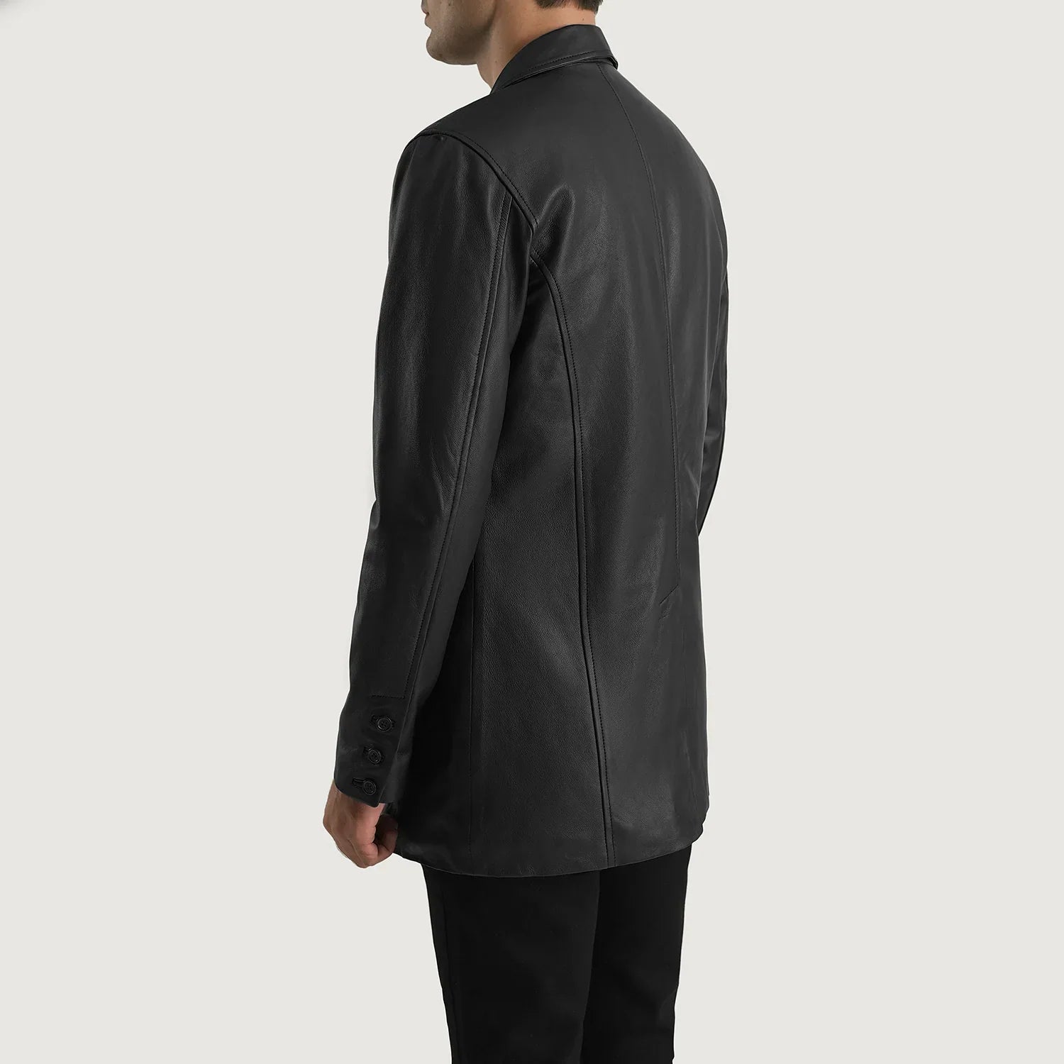 Sowachi Ray Cutler Black Leather Blazer