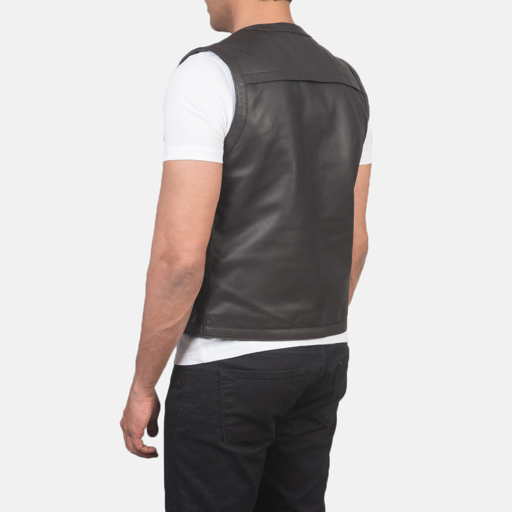 Sowachi Safari Brown Leather Vest