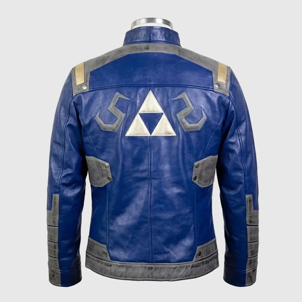 Sowachi Men's Sheepskin Blue Leather Movie Inspired Jacket
