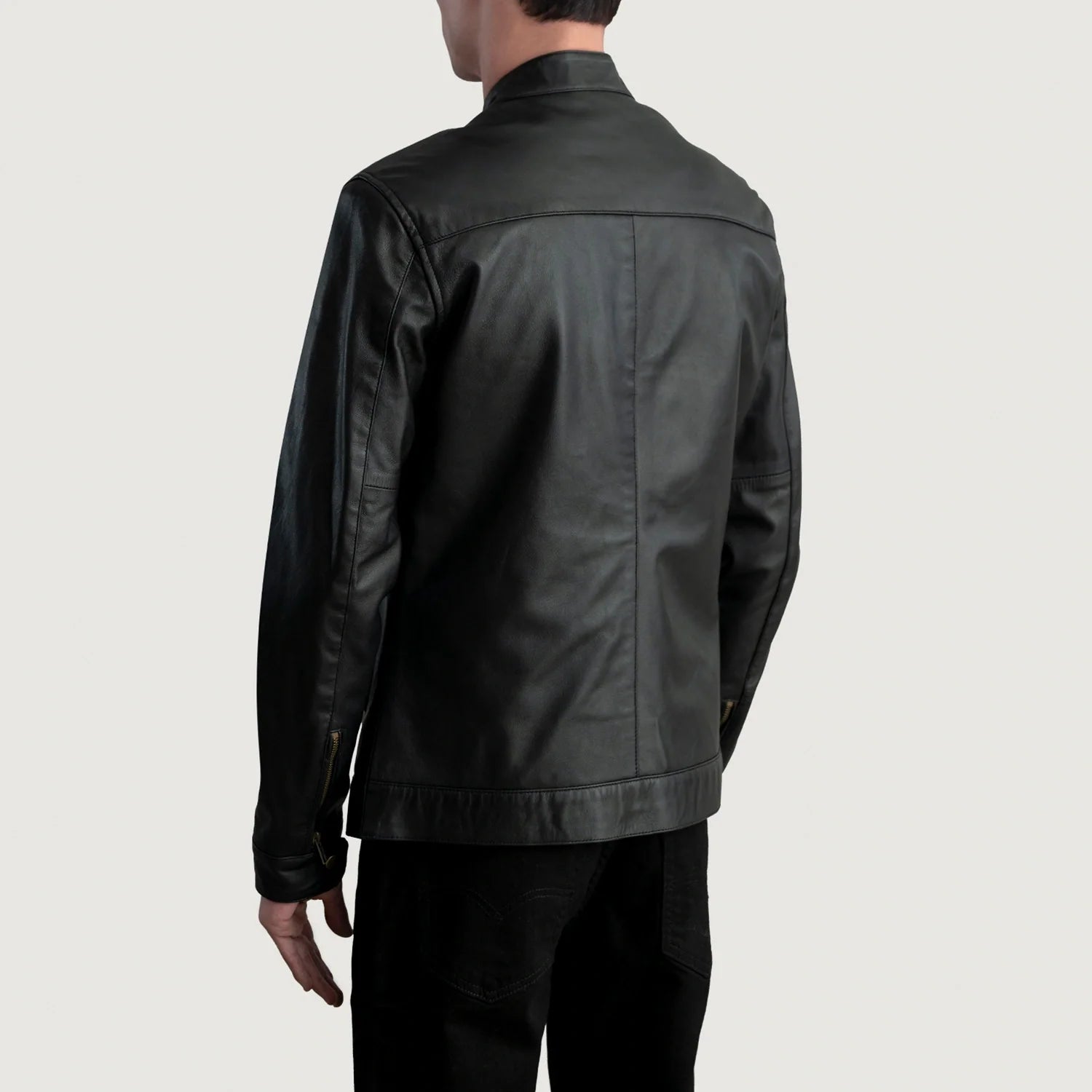 Sowachi Zen Black Leather Biker Jacket