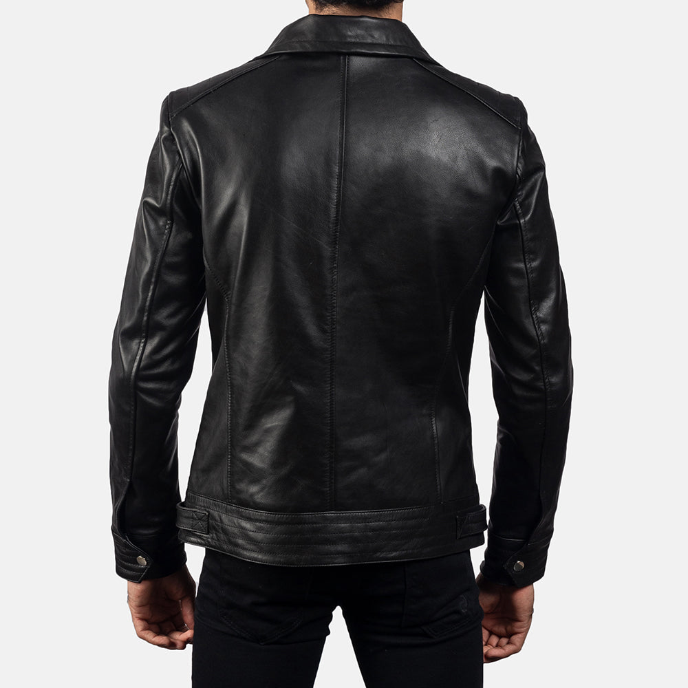 Sowachi Legacy Black Leather Biker Jacket