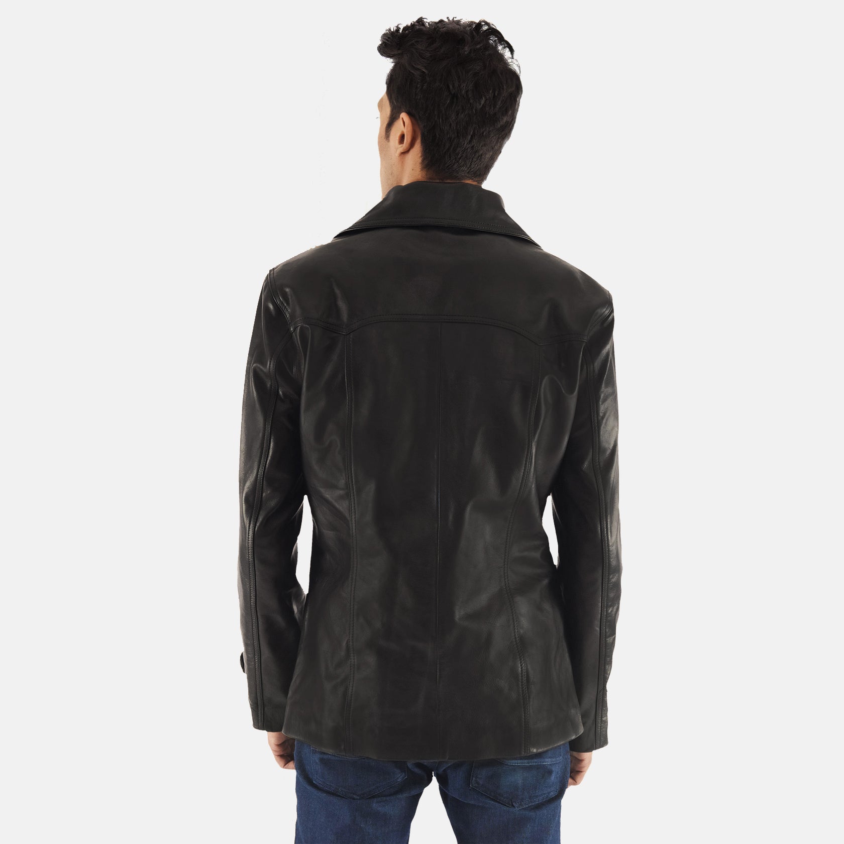 Sowachi Leo Black Leather Coat