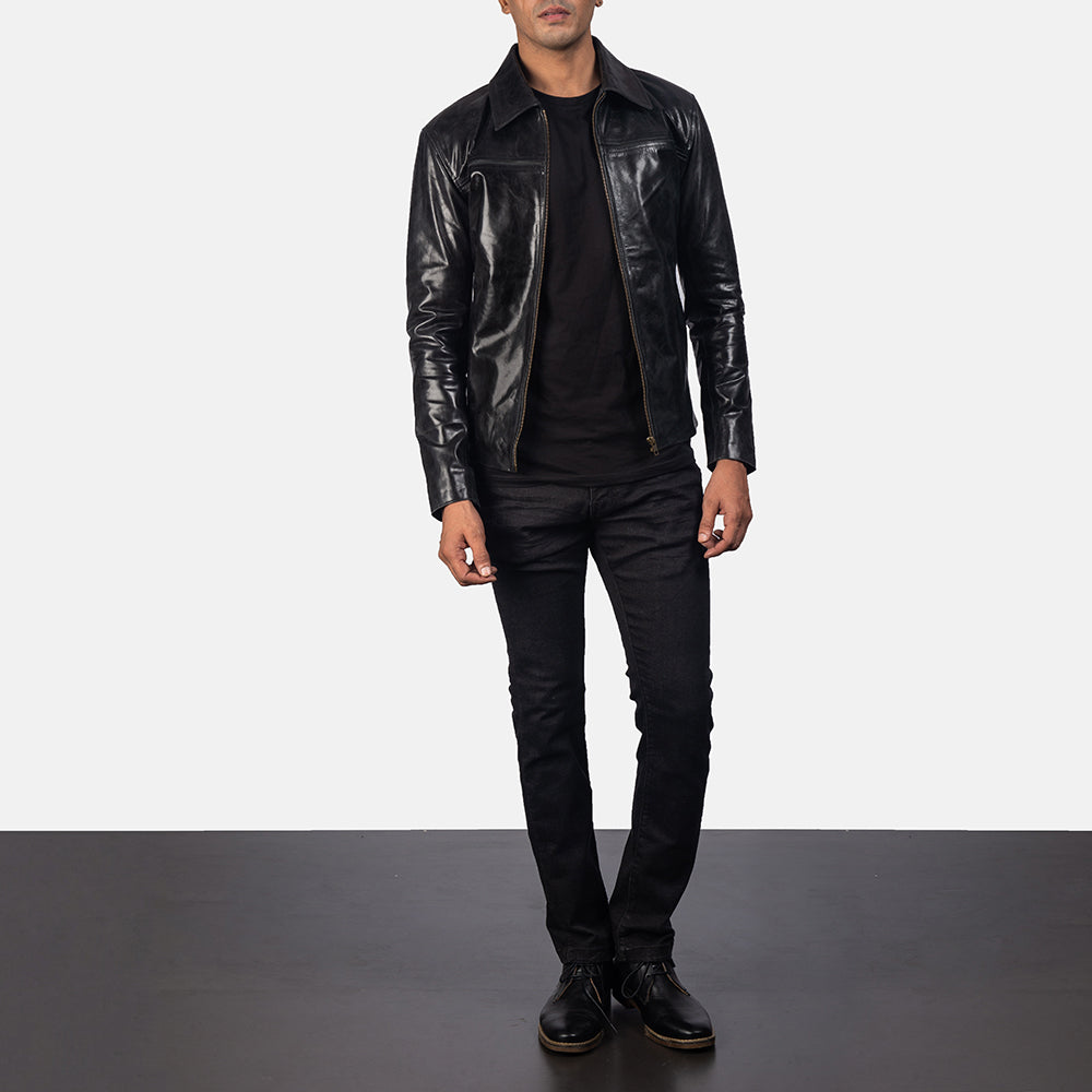 Sowachi Mystical Black Leather Jacket