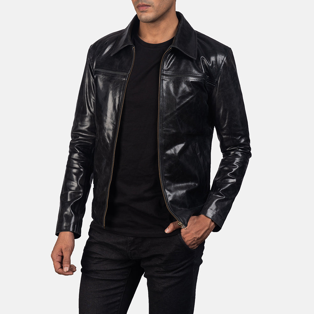 Sowachi Mystical Black Leather Jacket