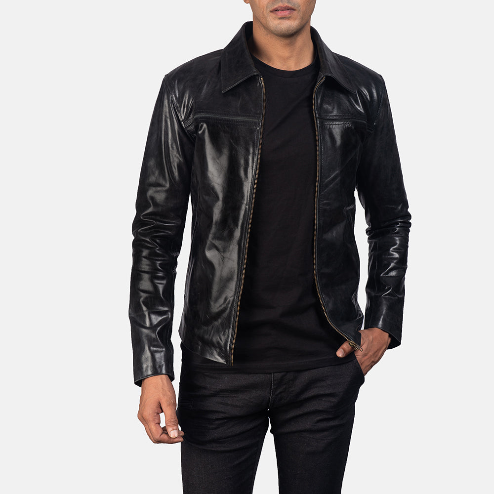 Sowachi Mystical Black Leather Jacket