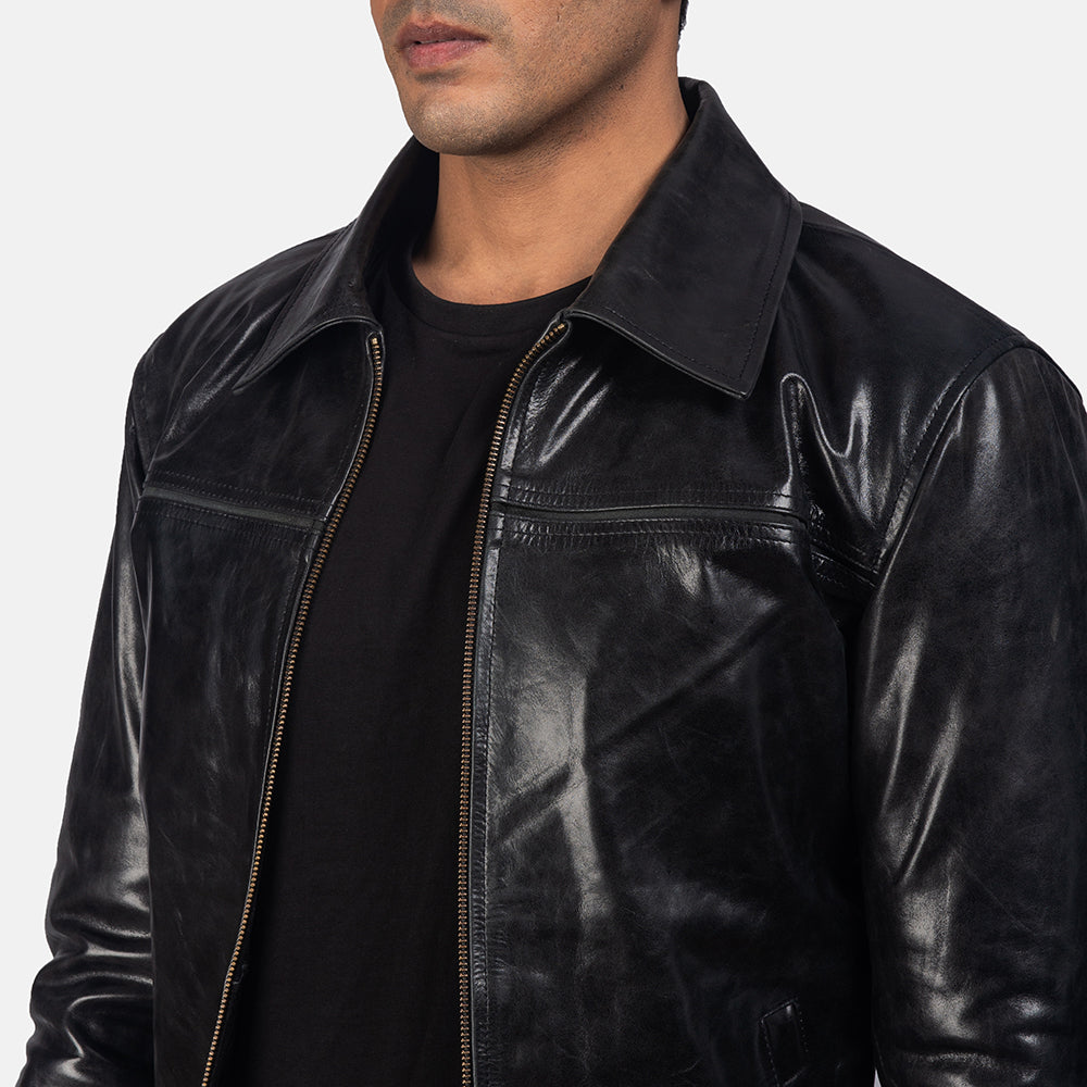 Sowachi Mystical Black Leather Jacket
