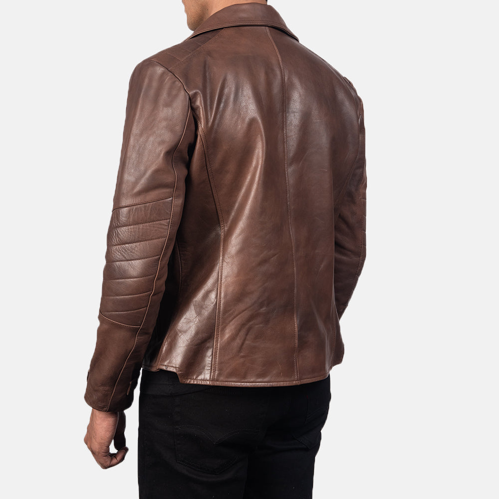 Sowachi Raiden Brown Leather Biker Jacket