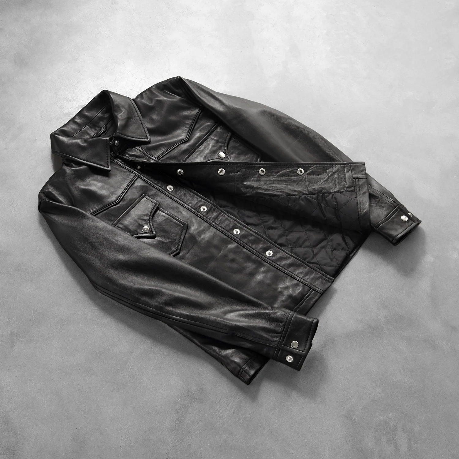 Sowachi Ranchson Black Leather Shirt