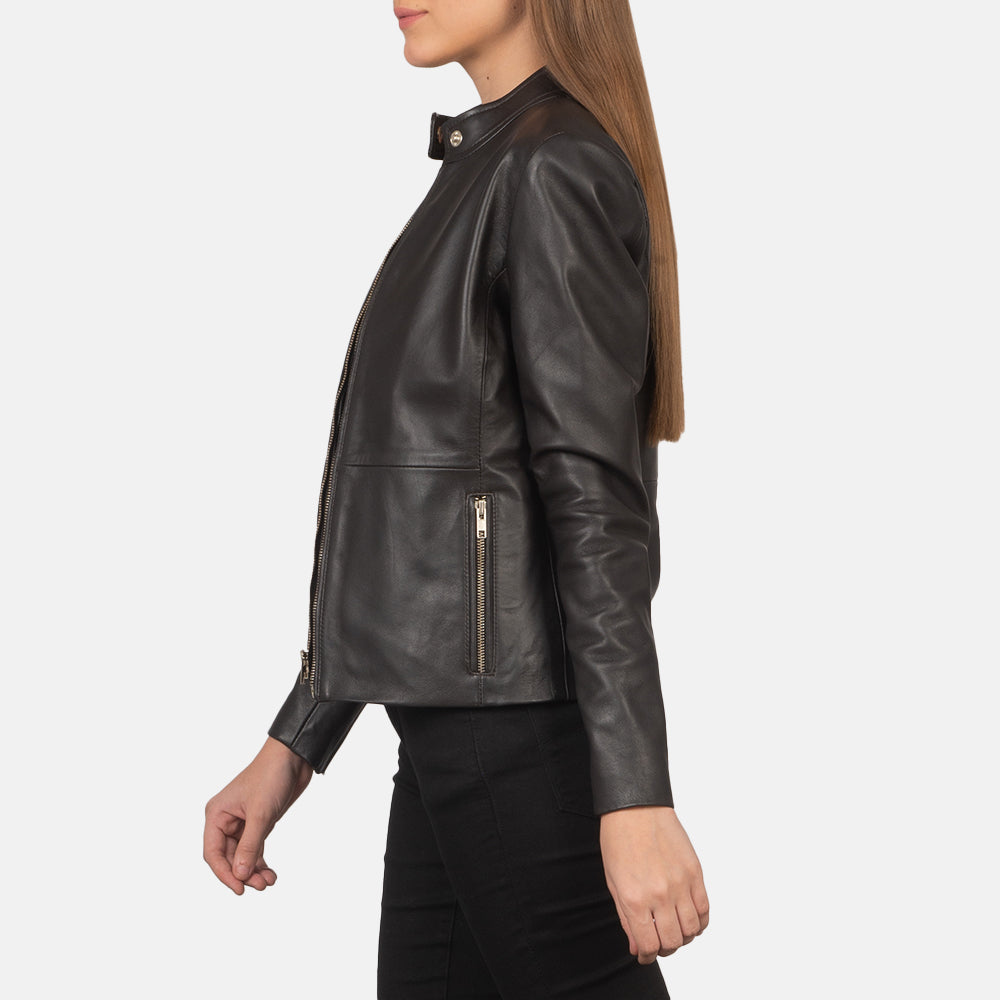 Sowachi Rave Brown Leather Biker Jacket