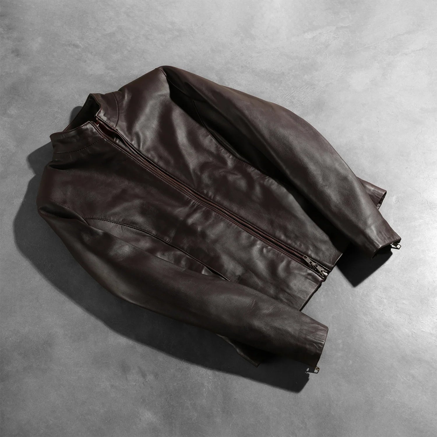 Sowachi Rumella Maroon Leather Biker Jacket