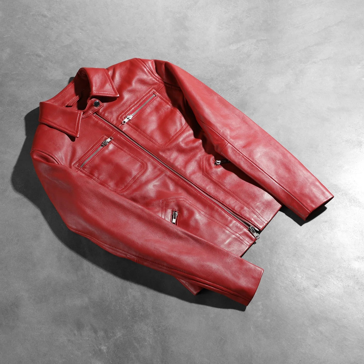 Sowachi Tomachi Red Leather Jacket
