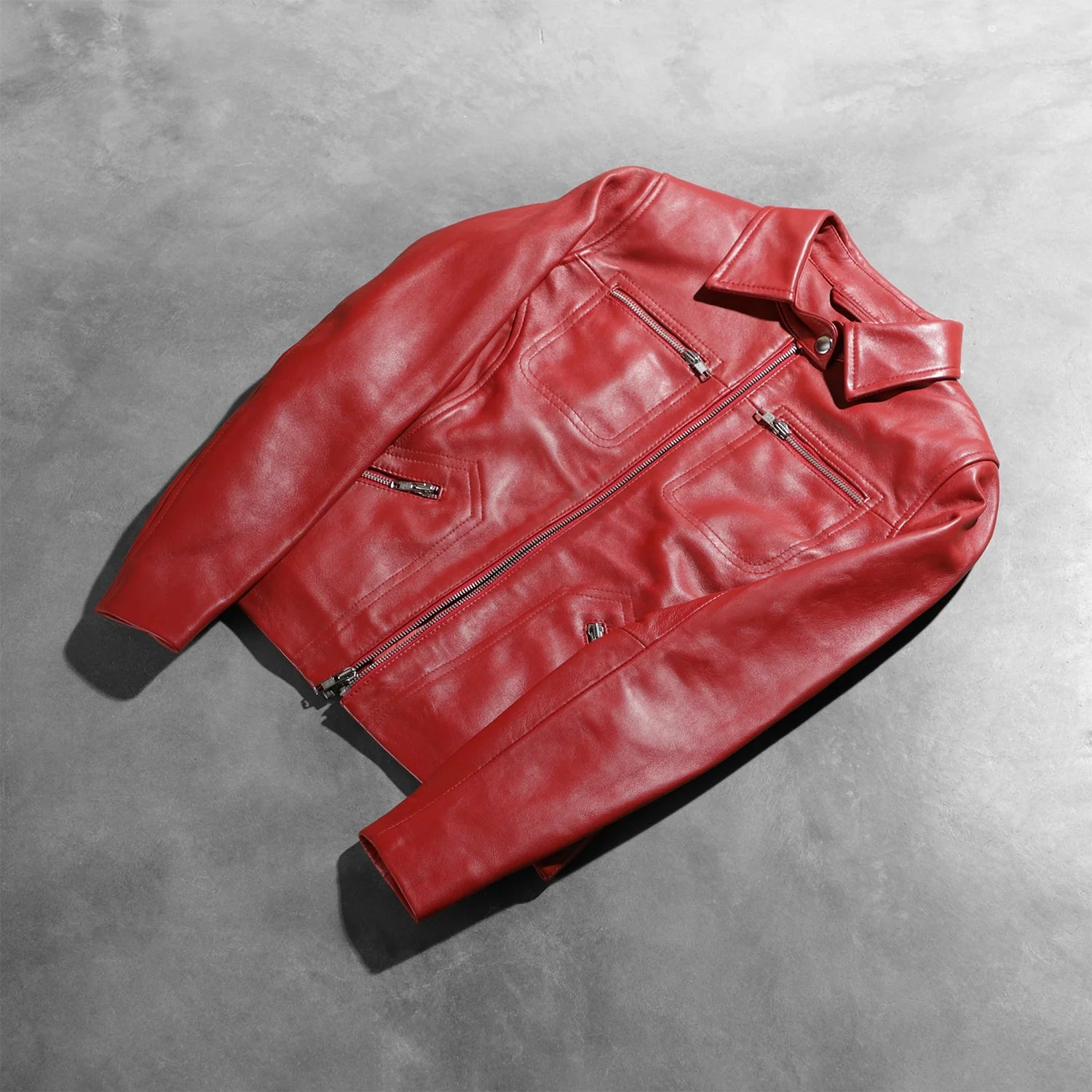Sowachi Tomachi Red Leather Jacket