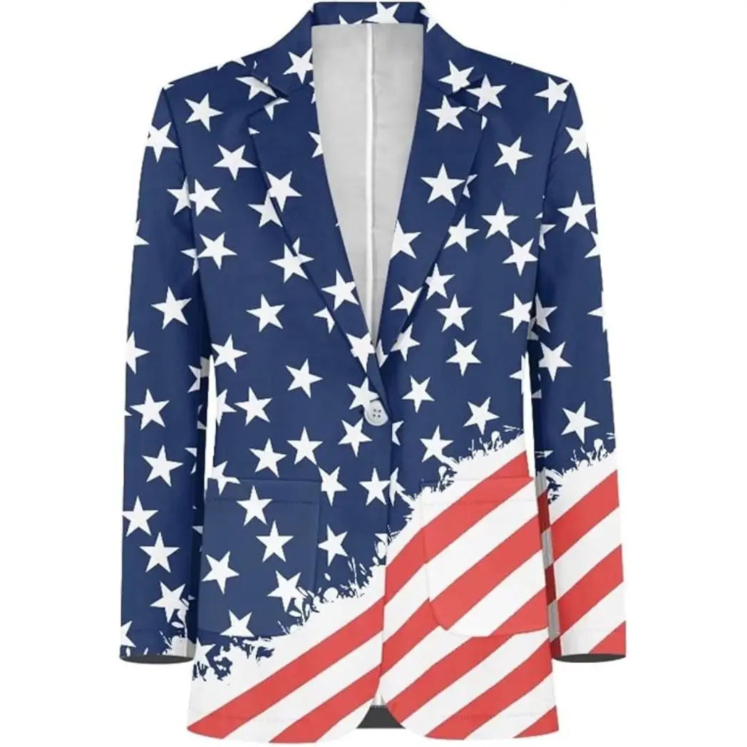 Sowachi USA Flag Style printed Blazer for Men