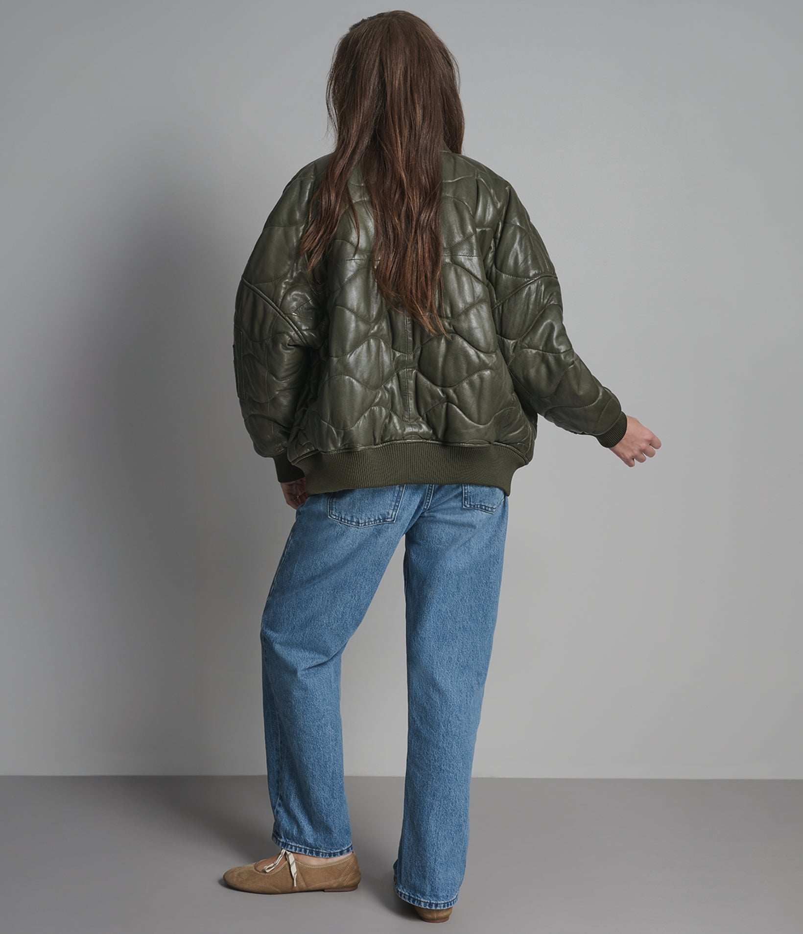 Jenna Quilted Oversized Bomber