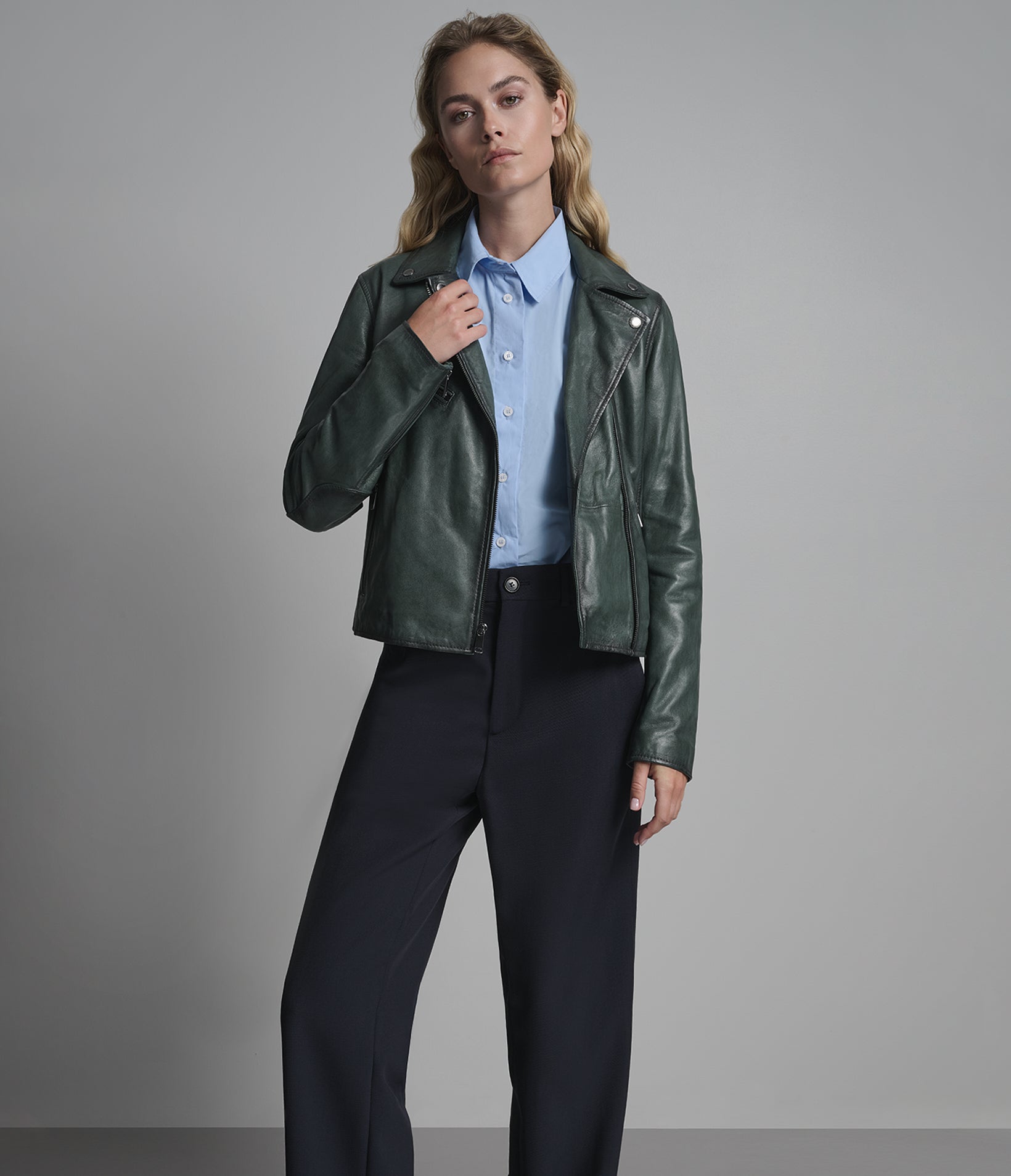 Delaney Leather Star Moto Jacket