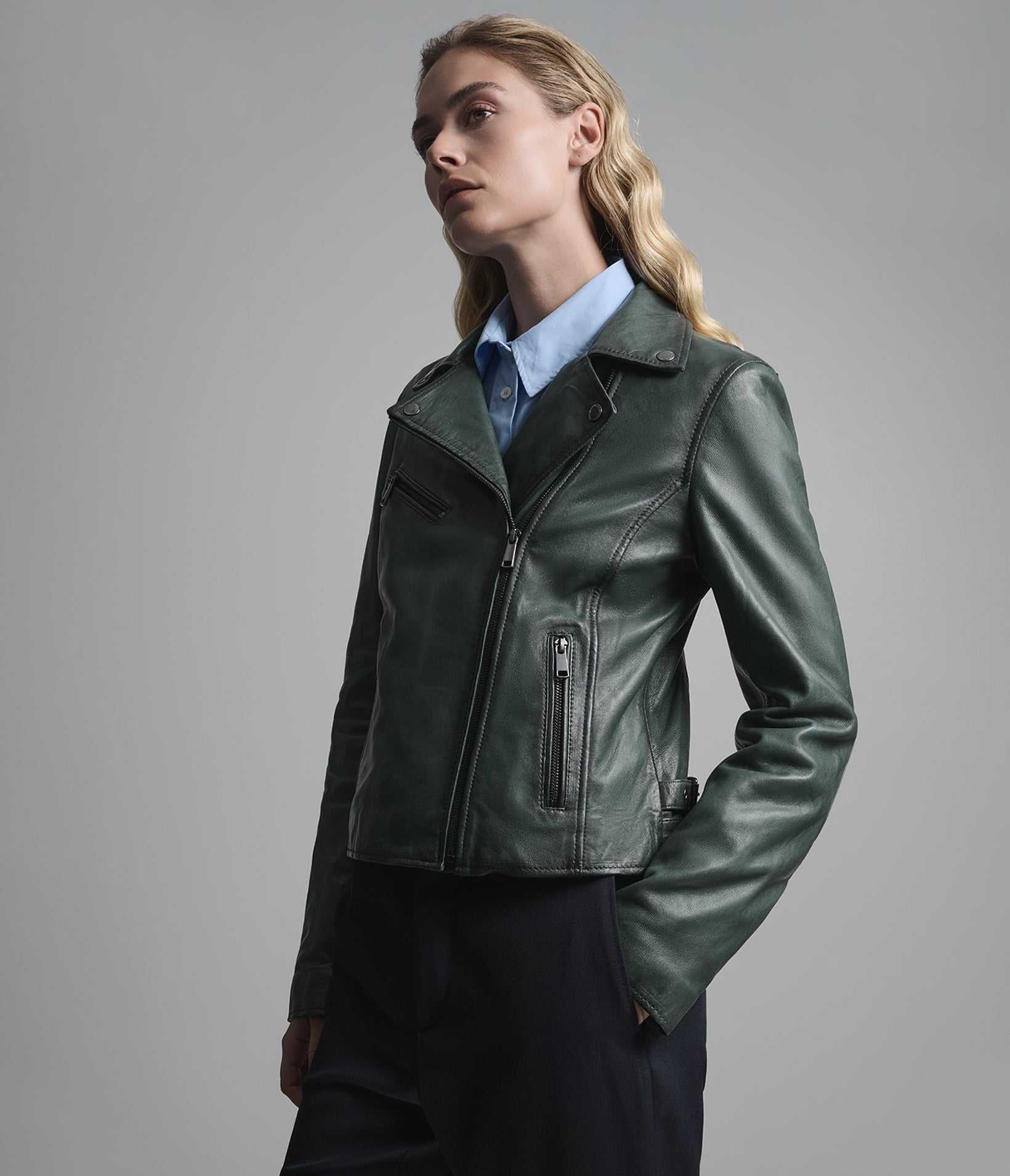 Delaney Leather Star Moto Jacket