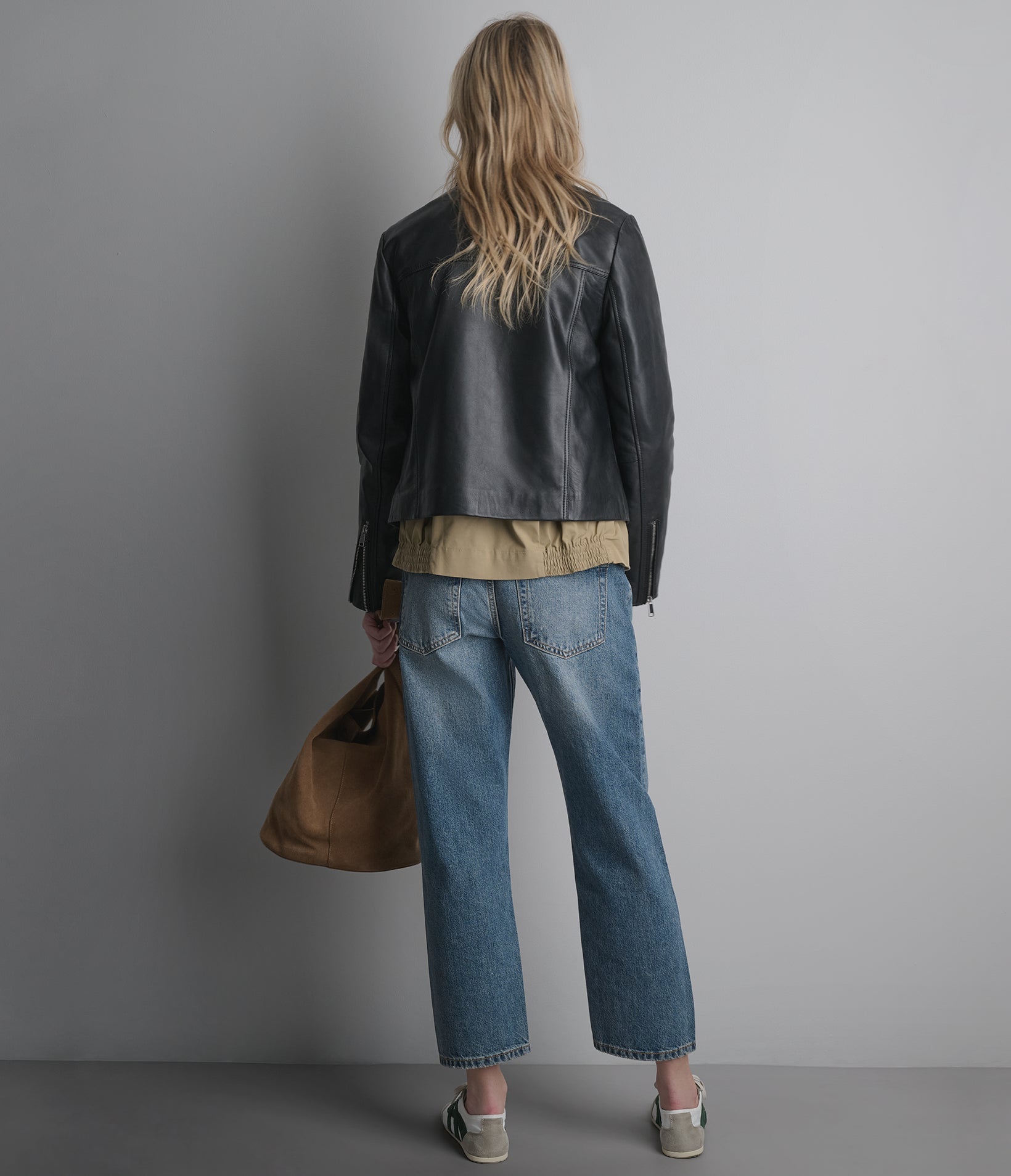 Justine Leather Shirt Jacket