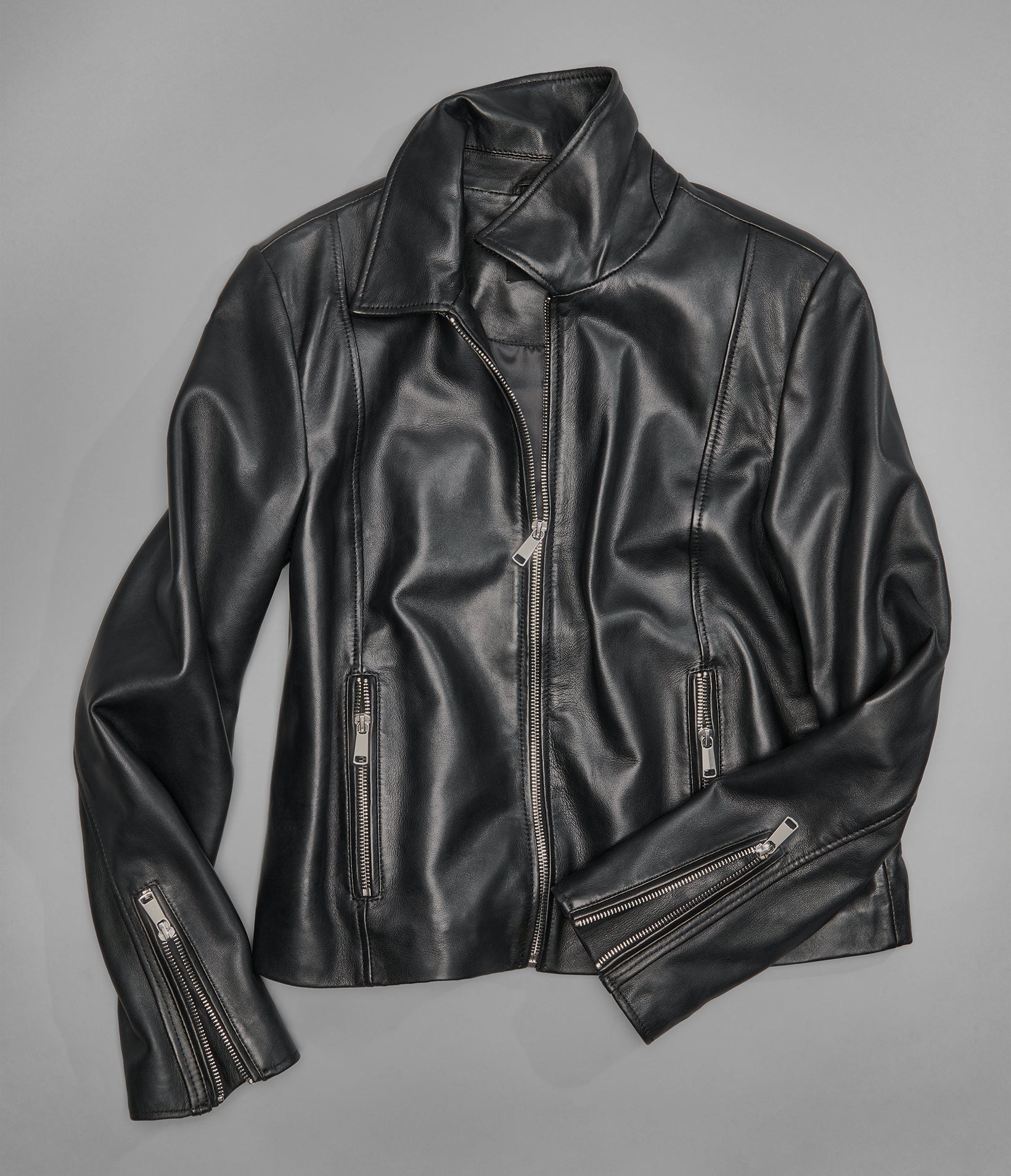 Justine Leather Shirt Jacket