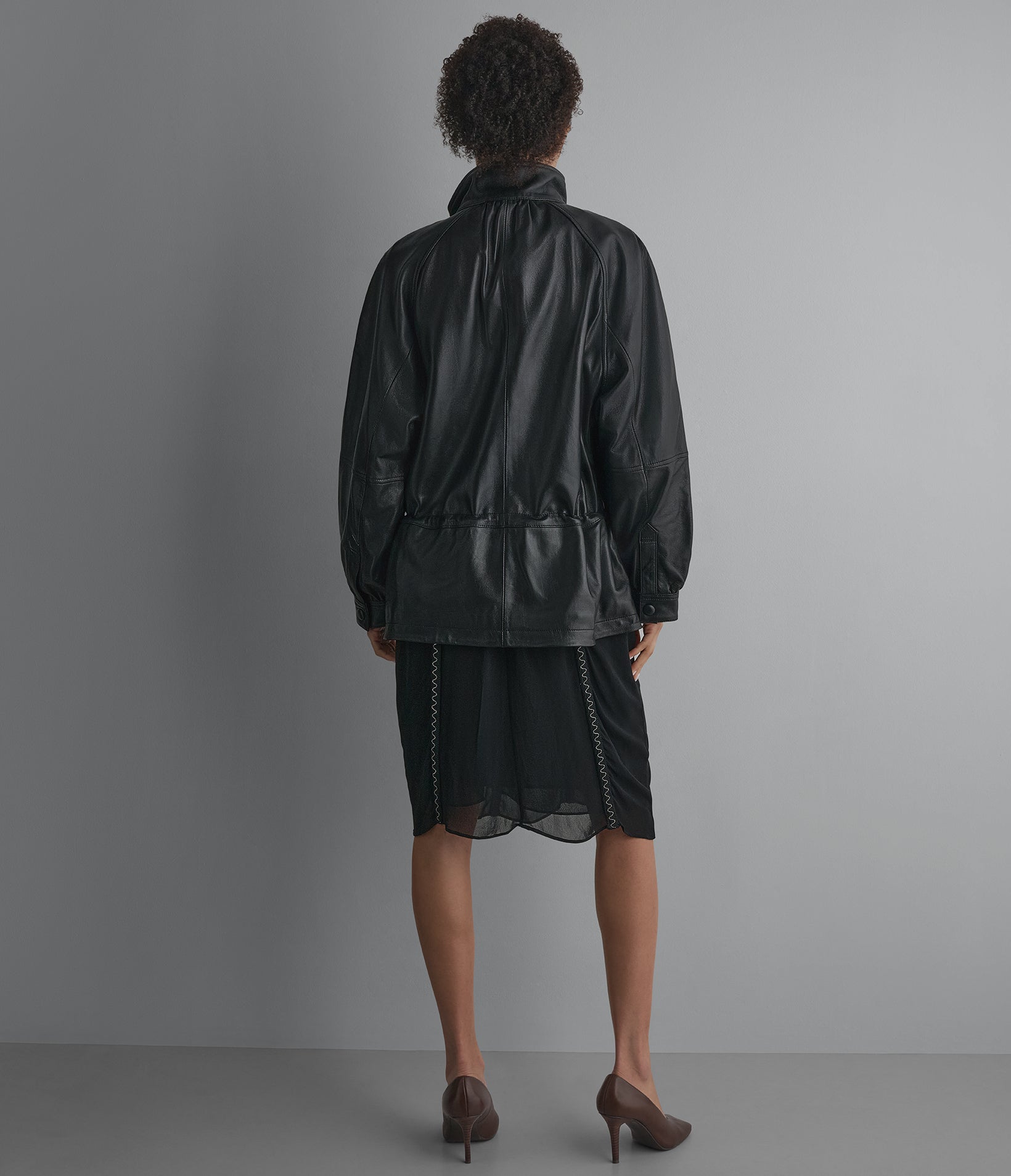 Allision Leather Anorak
