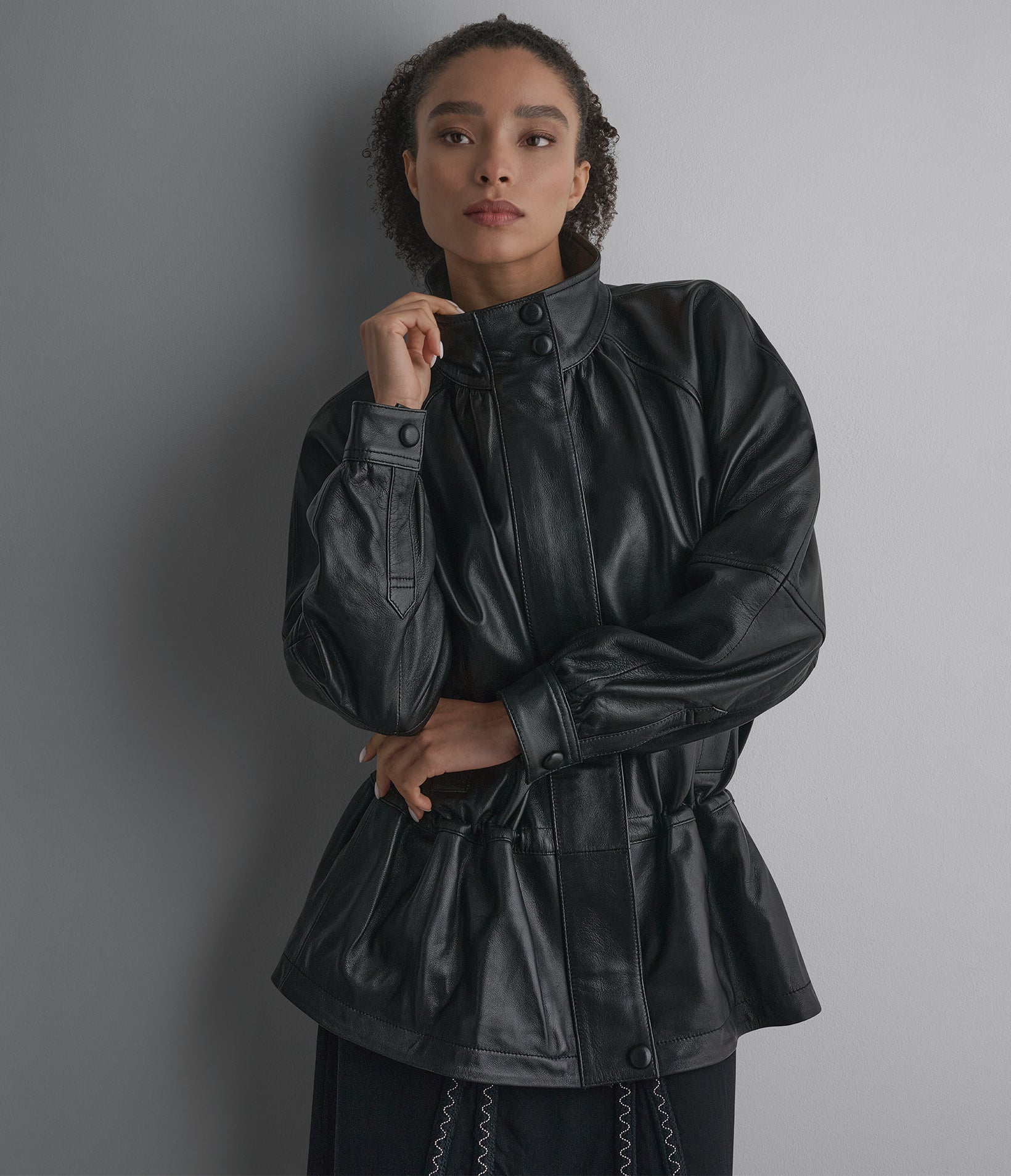 Allision Leather Anorak