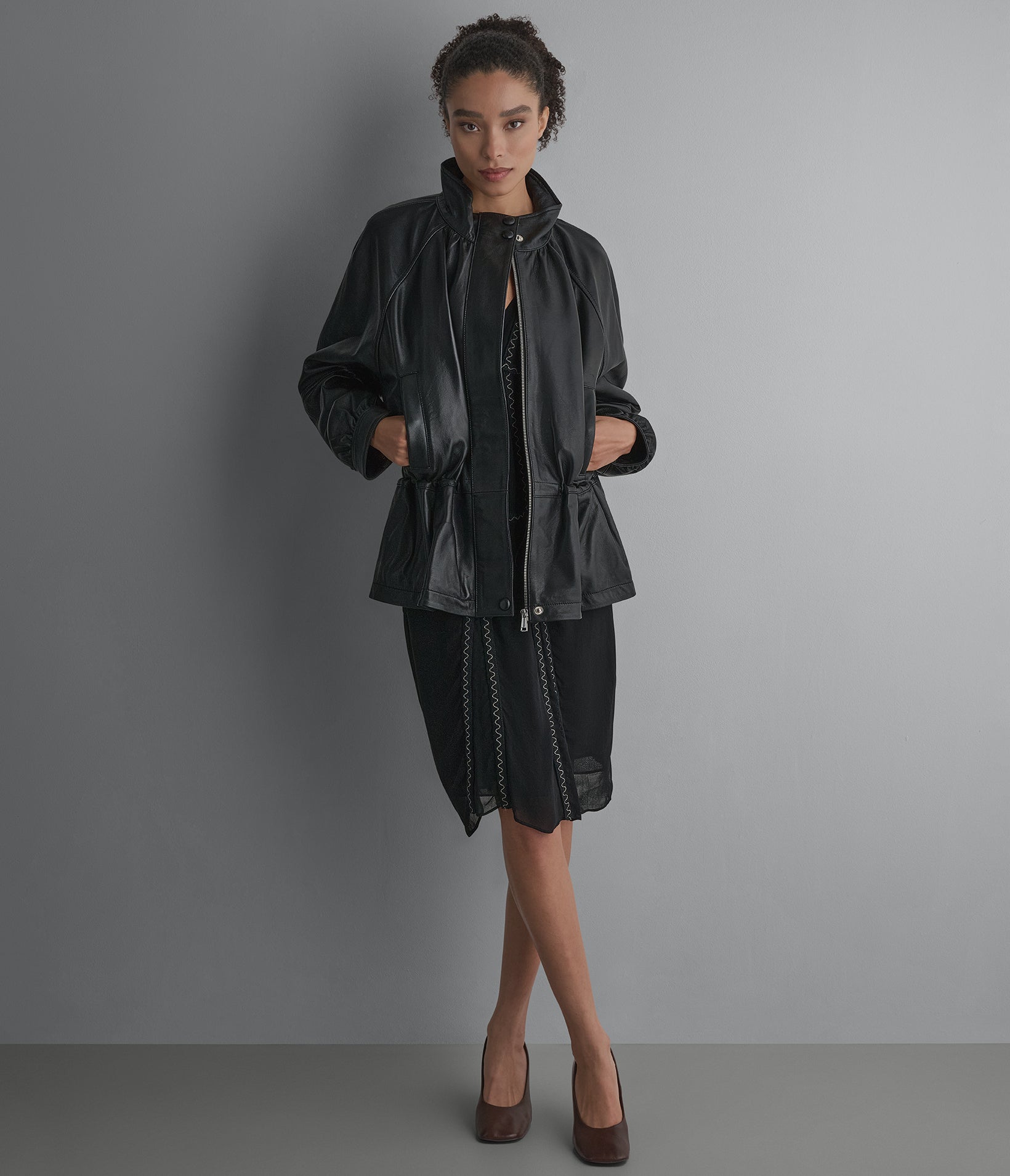 Allision Leather Anorak