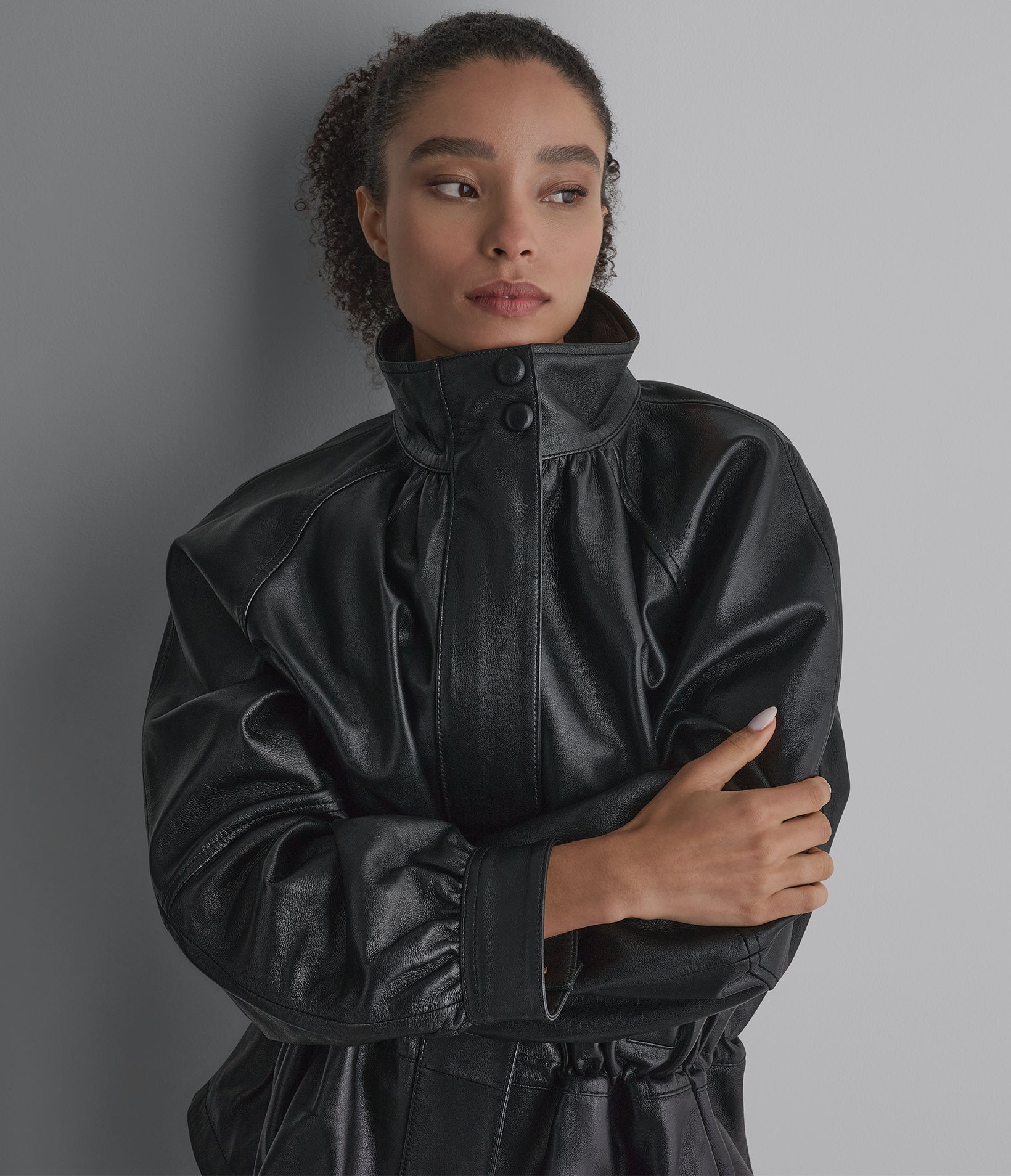 Allision Leather Anorak