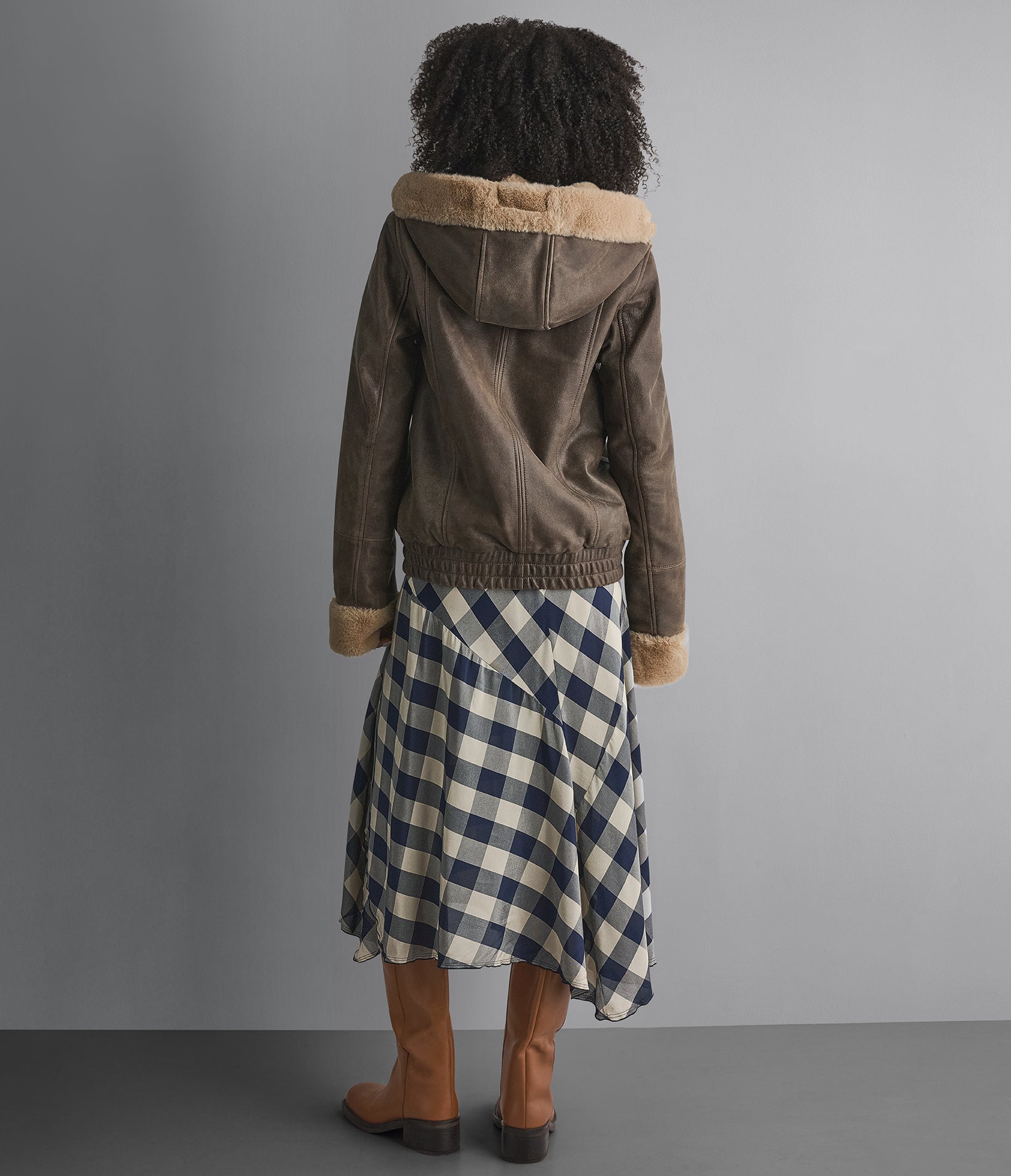 Vanessa Short Faux Fur Leather Jacket