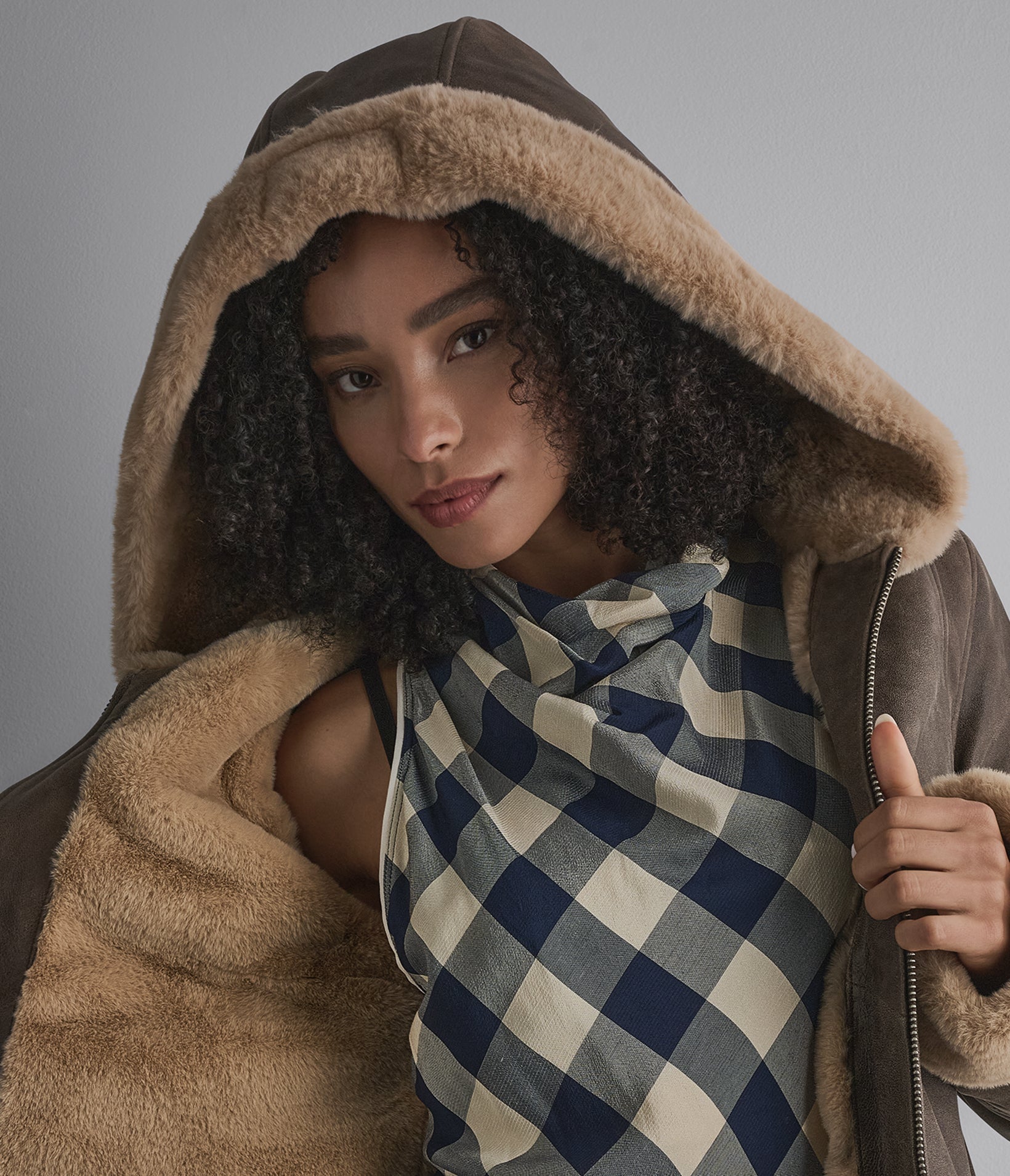 Vanessa Short Faux Fur Leather Jacket