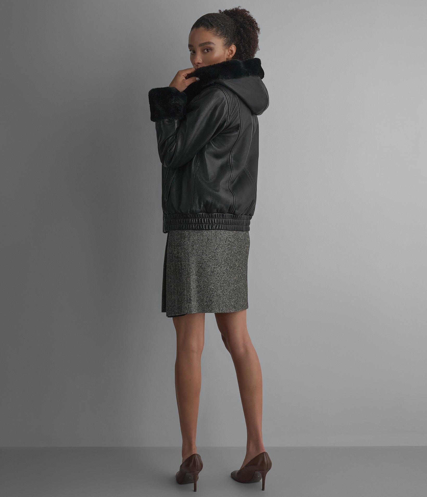 Morgan Faux Fur Leather Jacket