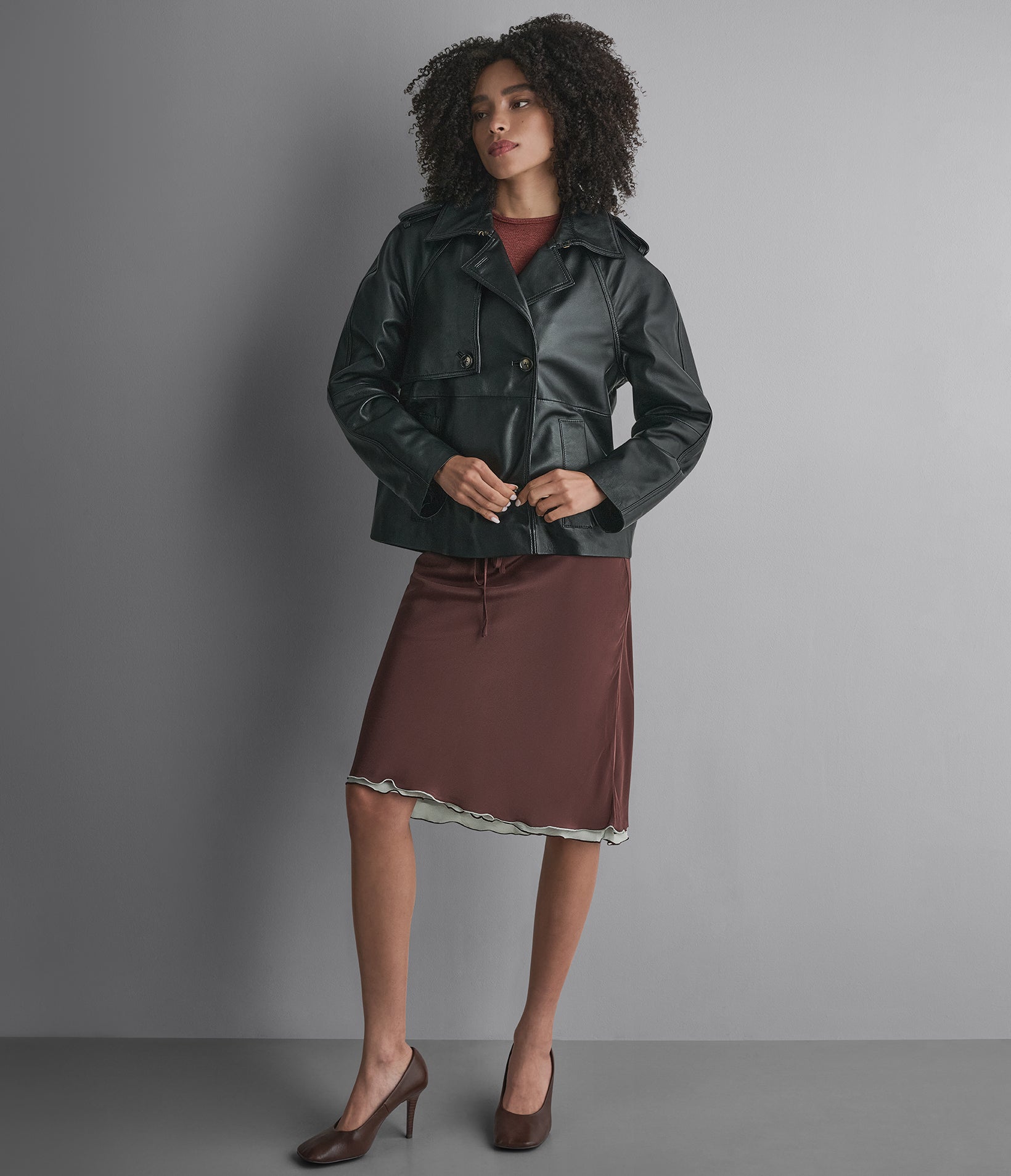 Teagan Cropped Short Trench Jacket