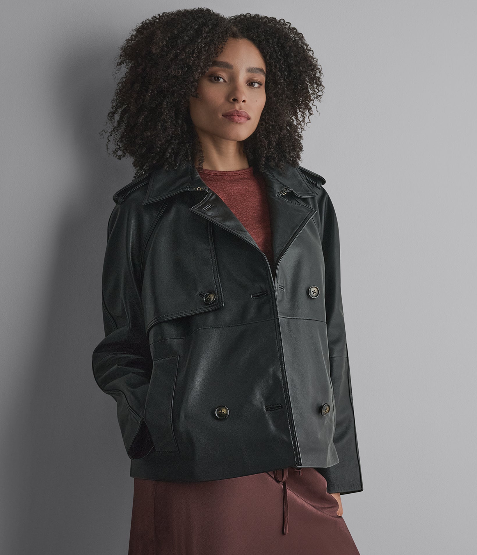 Teagan Cropped Short Trench Jacket