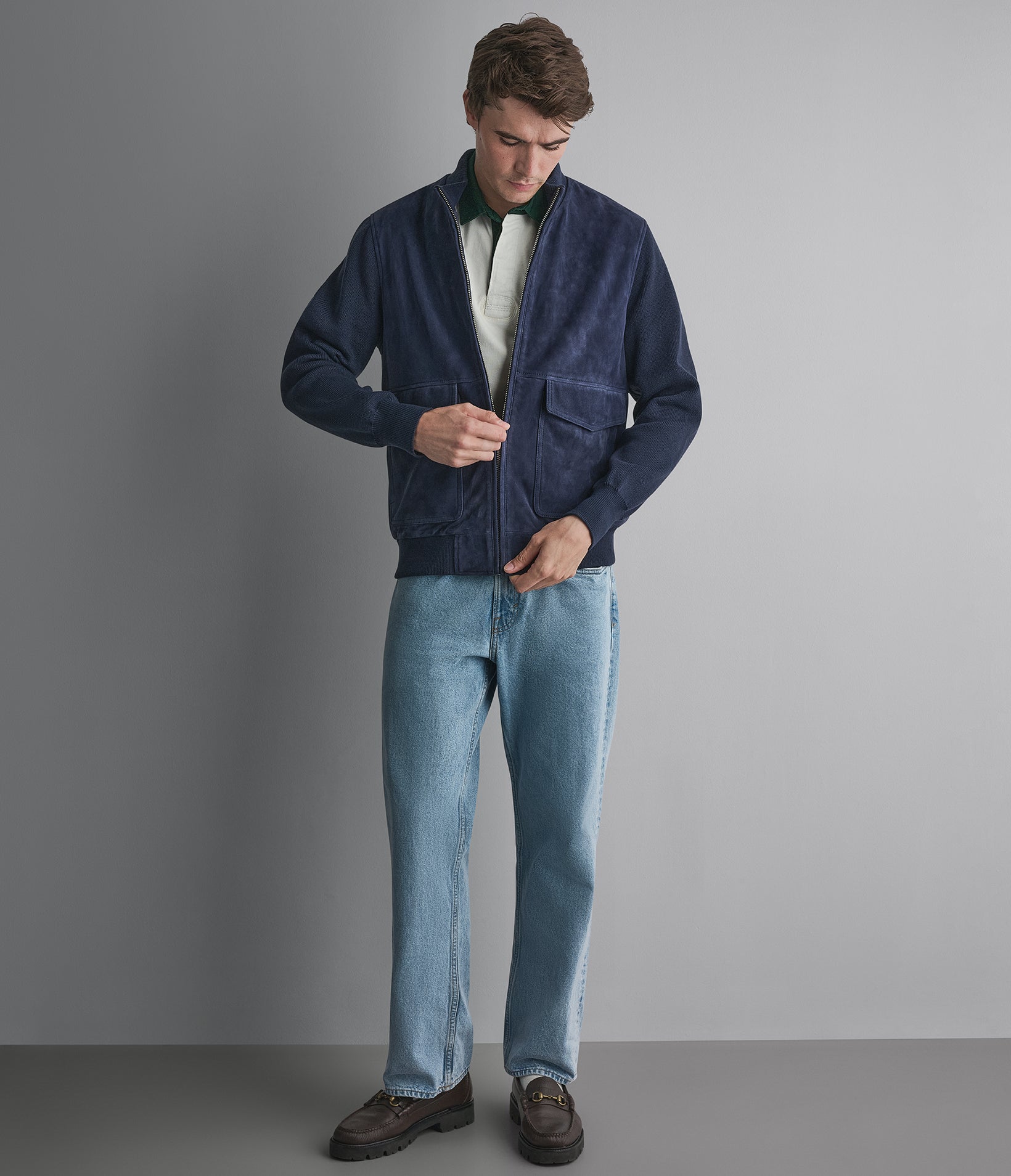 Martin Suede Knitted Bomber