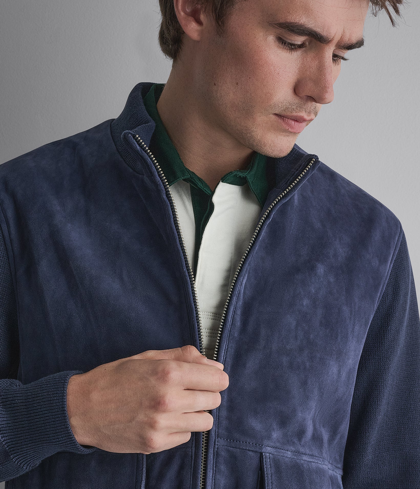 Martin Suede Knitted Bomber