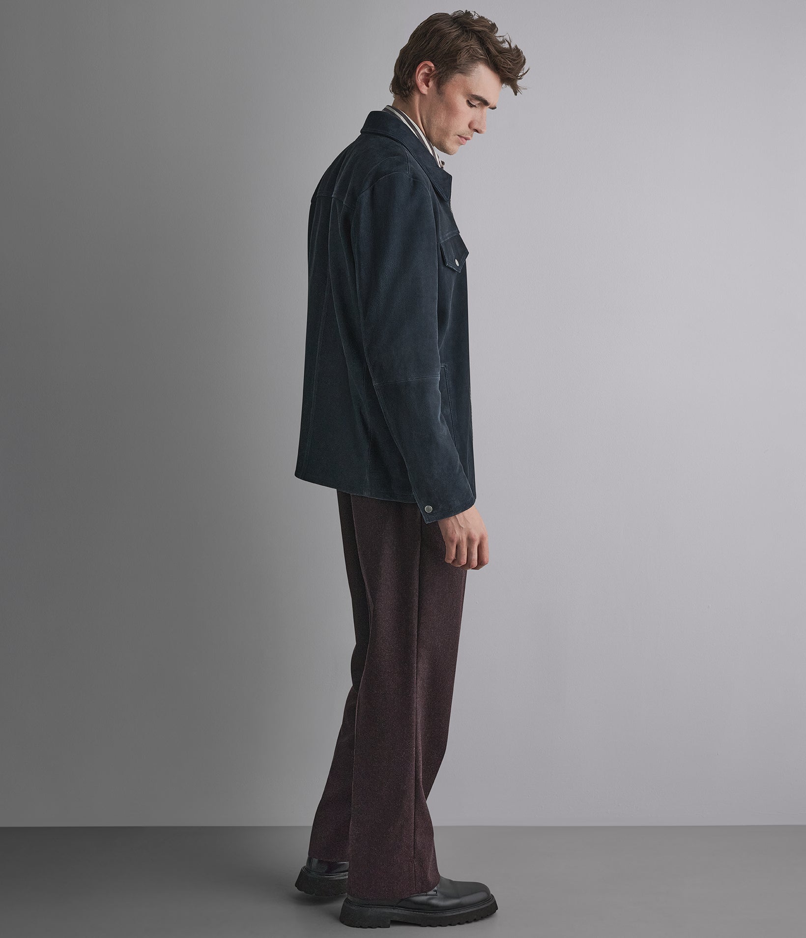 Wayne Twill Suede Shirt Jacket
