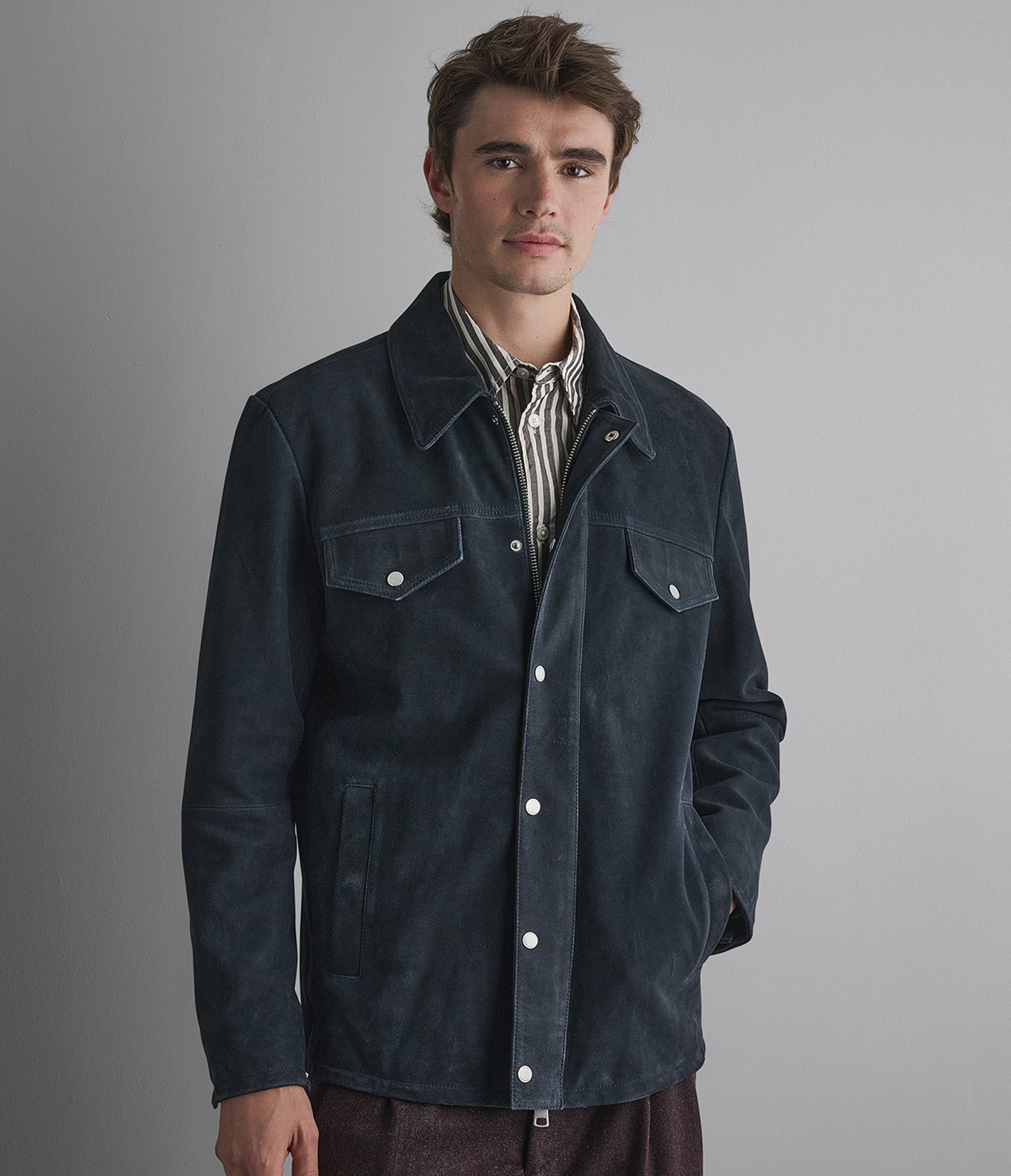 Wayne Twill Suede Shirt Jacket