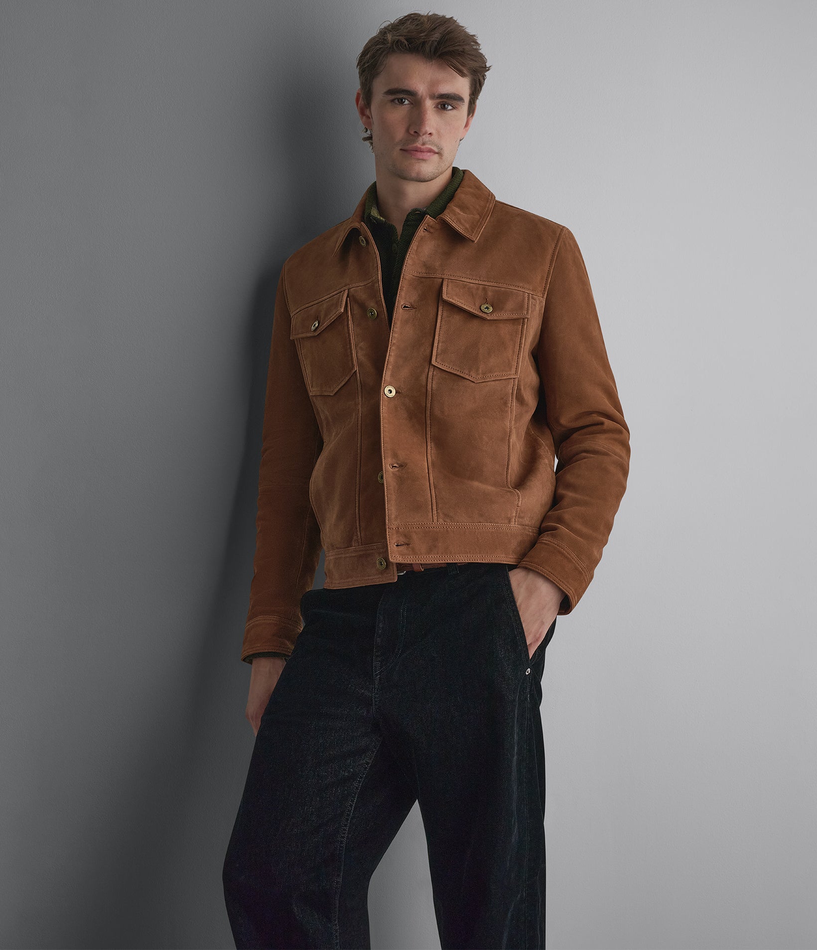 Travis Suede Trucker Jacket