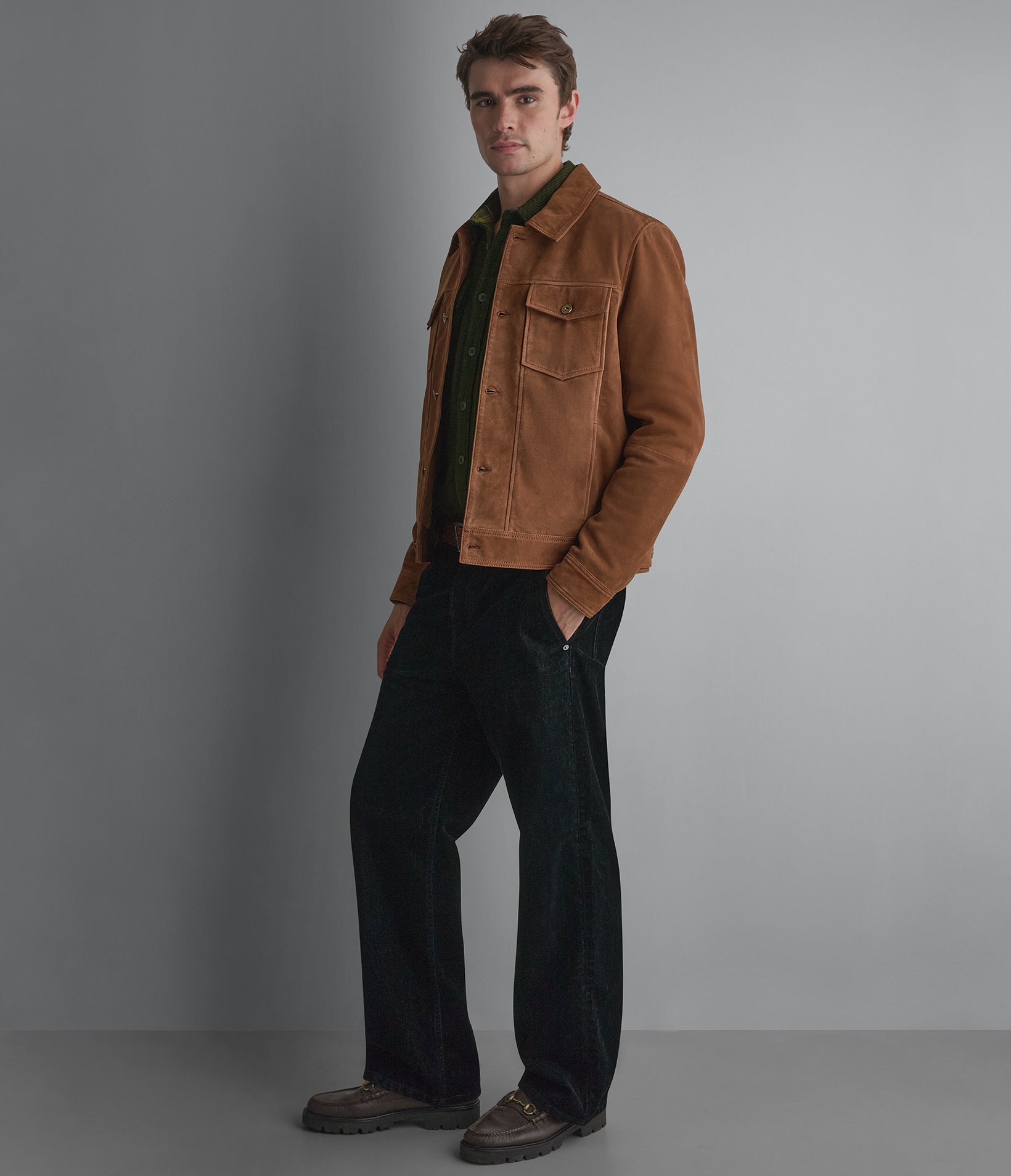Travis Suede Trucker Jacket
