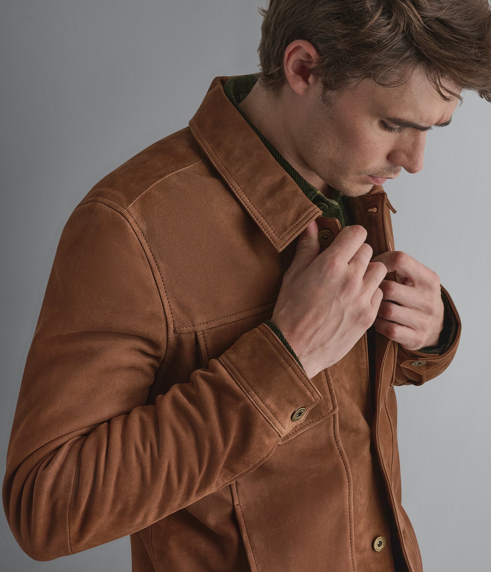 Travis Suede Trucker Jacket