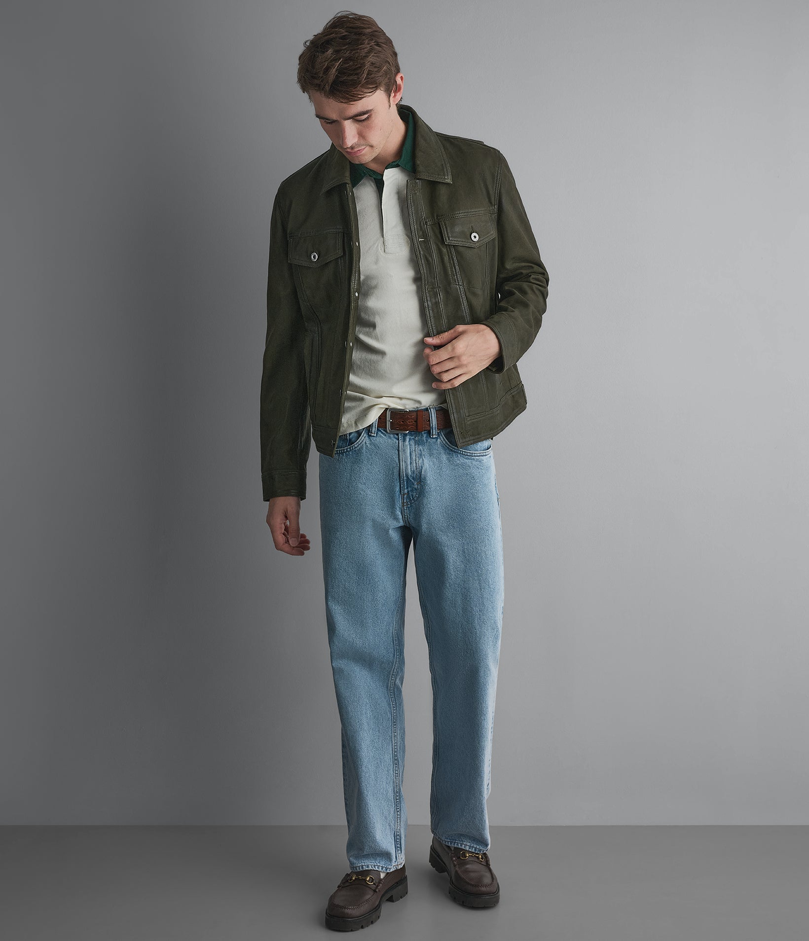 Corbin Suede Trucker Jacket