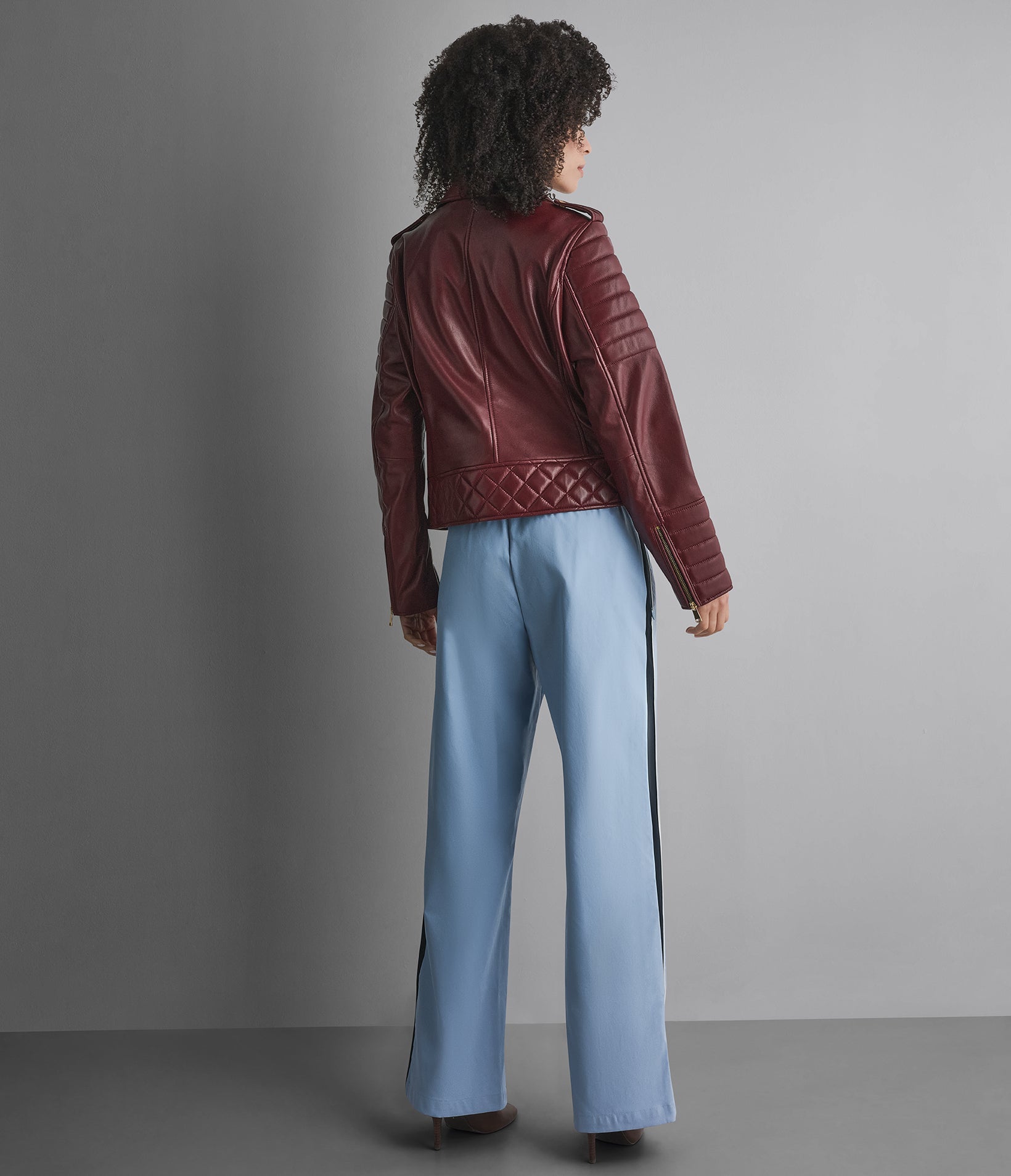 Mila Quilted Leather Moto Jacket
