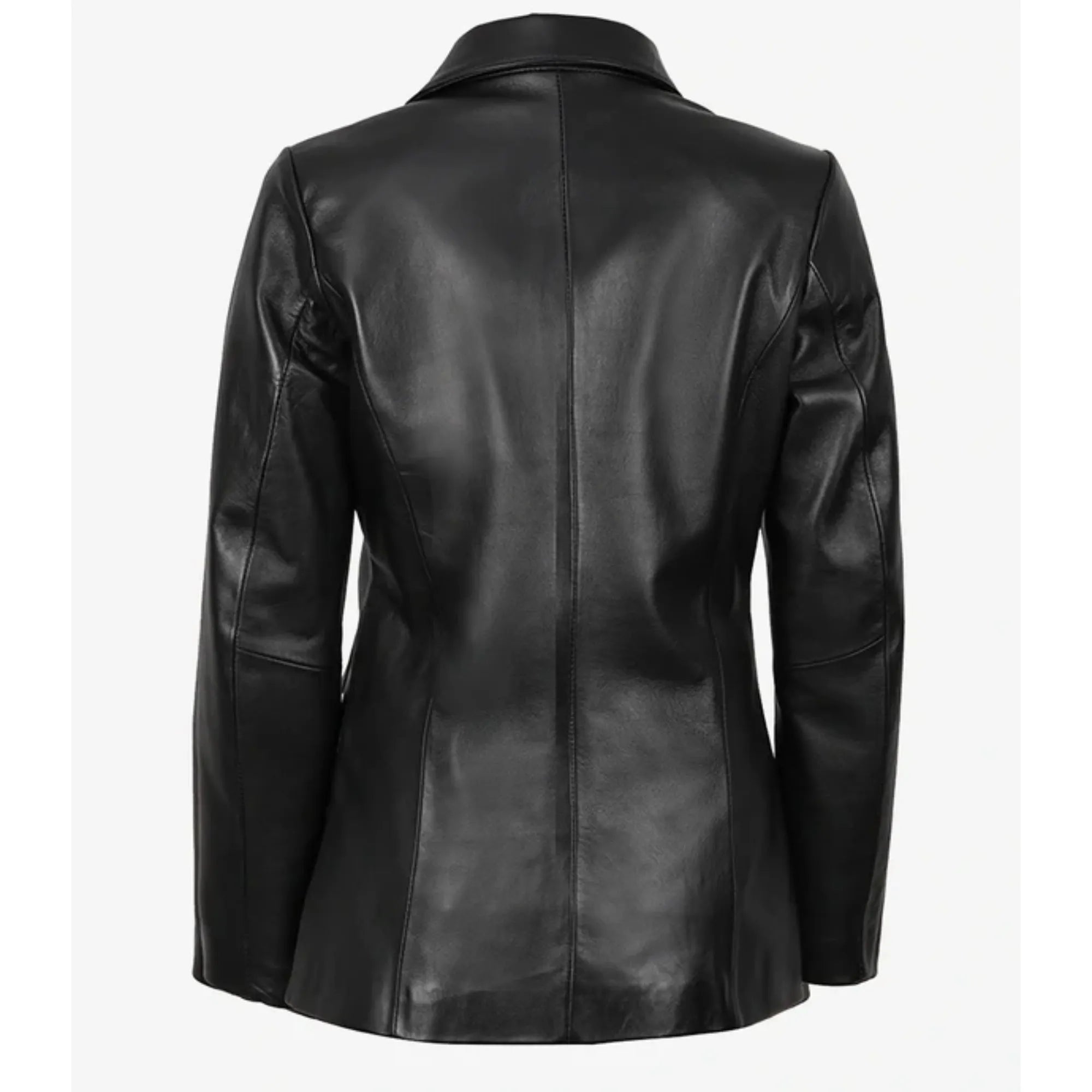 Sowachi Velisse - Women's Black Two Button Sheepskin Leather Blazer