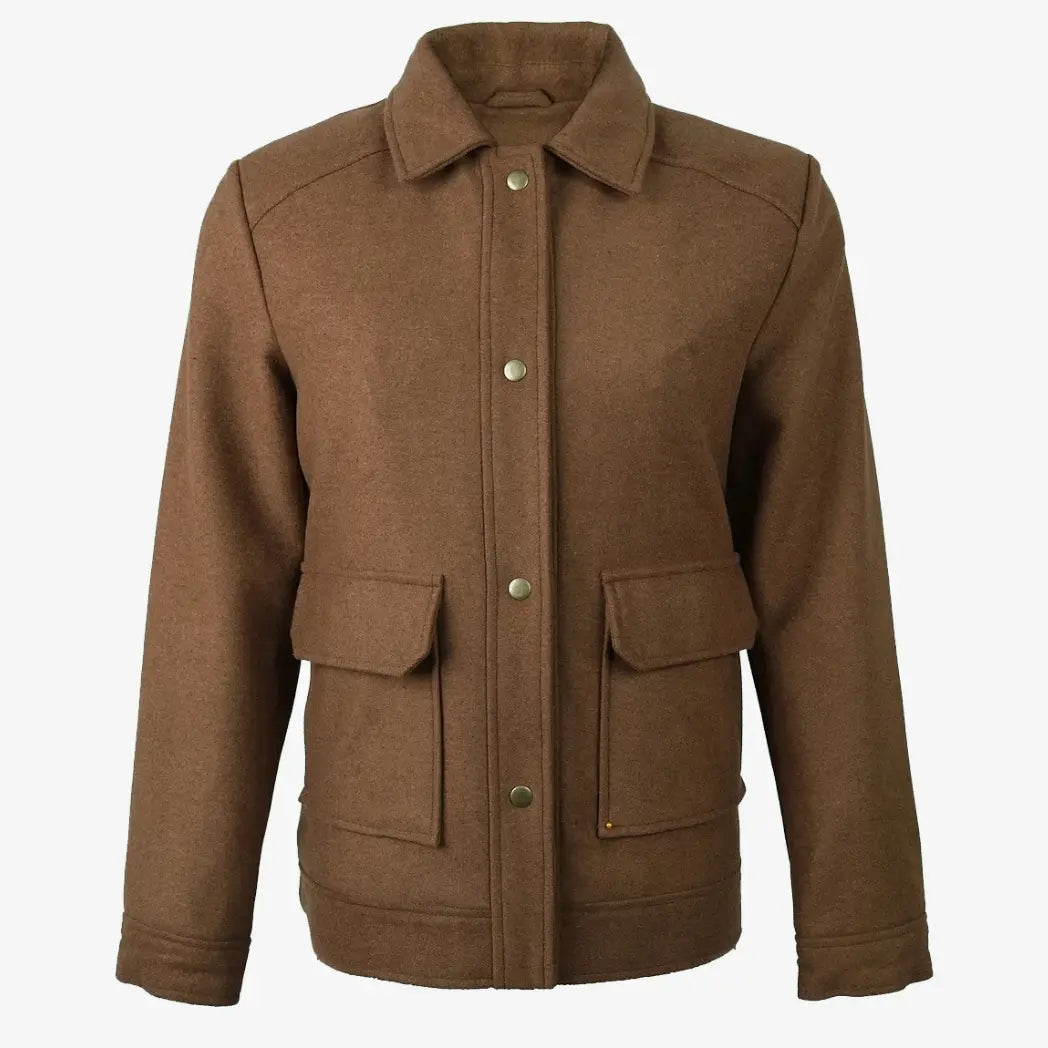 Sowachi Women’s Brown Wool Utility Jacket