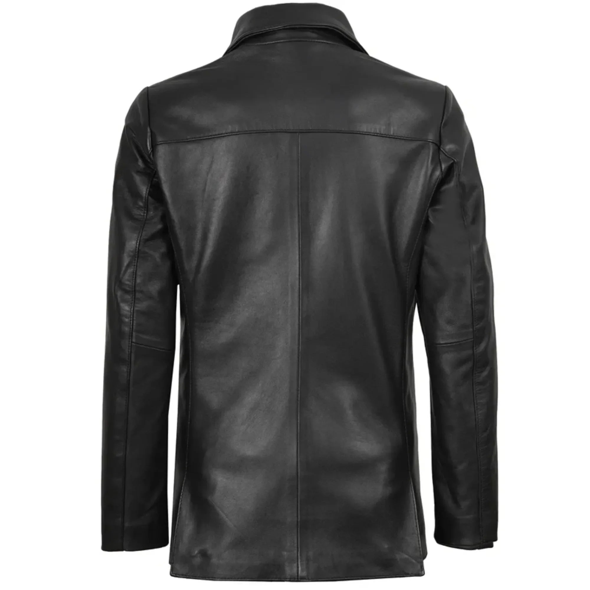 Sowachi Velisse - Women's Black Two Button Leather Blazer