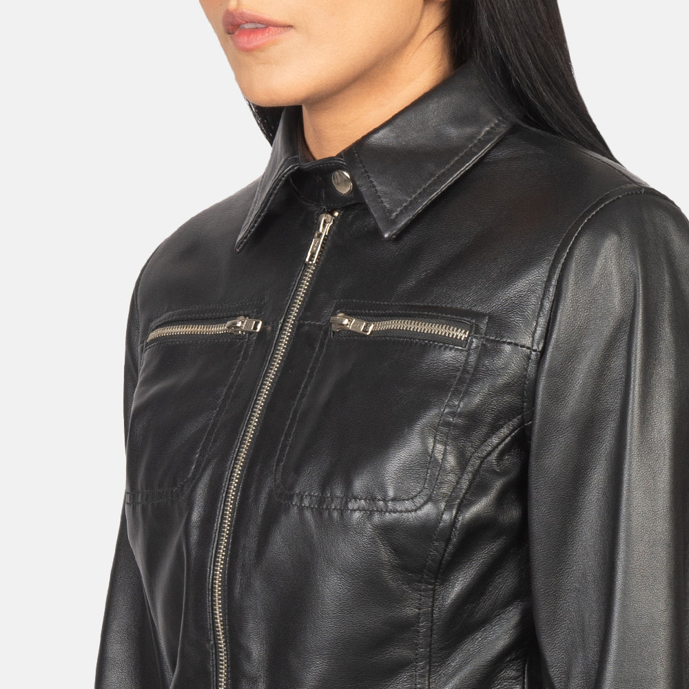 Sowachi Tomachi Black Leather Jacket