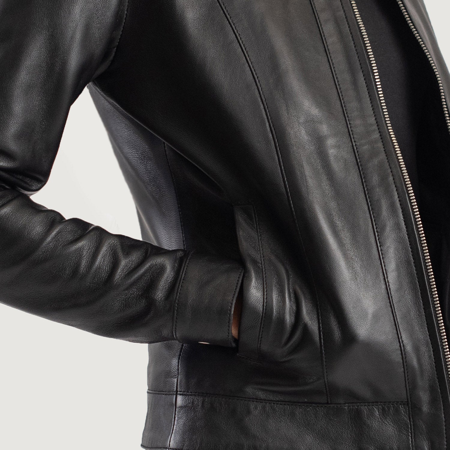 Sowachi Vixen Black Classic Collar Leather Jacket